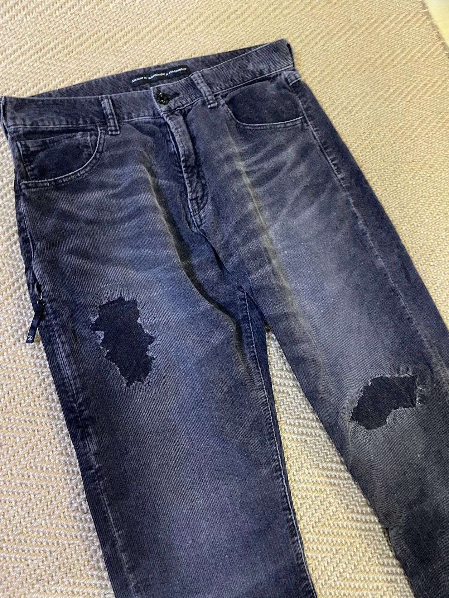 Fragment Design FRAGMENT x VANQUISH Black Washed Corduroy Pants W30 Size US 30 / EU 46 - 4 Thumbnail