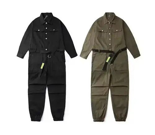 Japanese Brand 21SS Indigo Union Japan Black Worker Junpsuits Size US 33 - 2 Thumbnail
