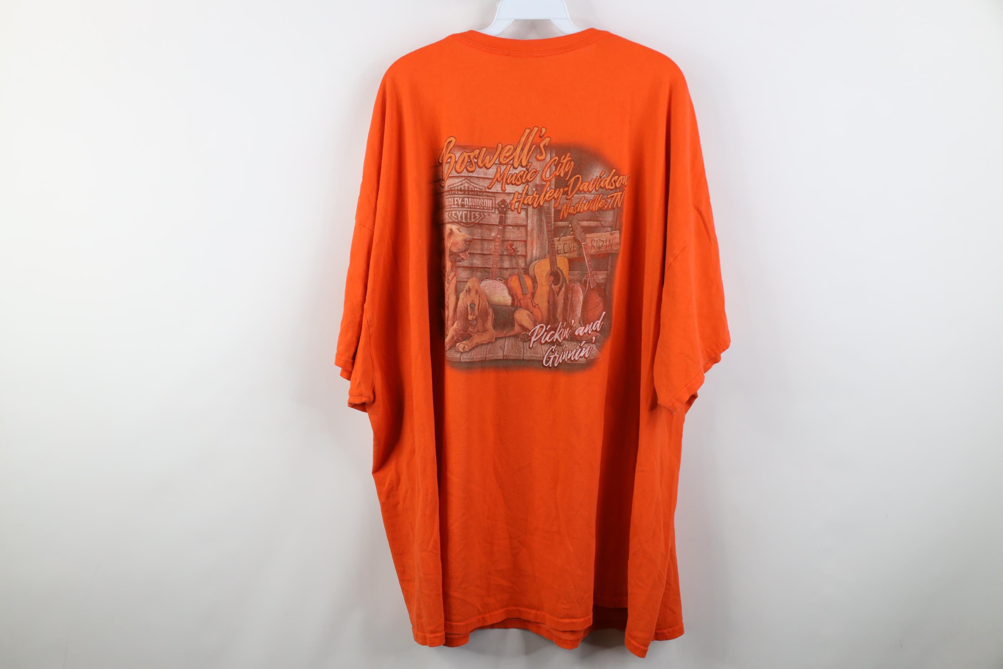 Harley Davidson Y2K Harley Davidson Nashville Tennessee Dogs T-Shirt Orange Size US XXL / EU 58 / 5 - 12 Thumbnail