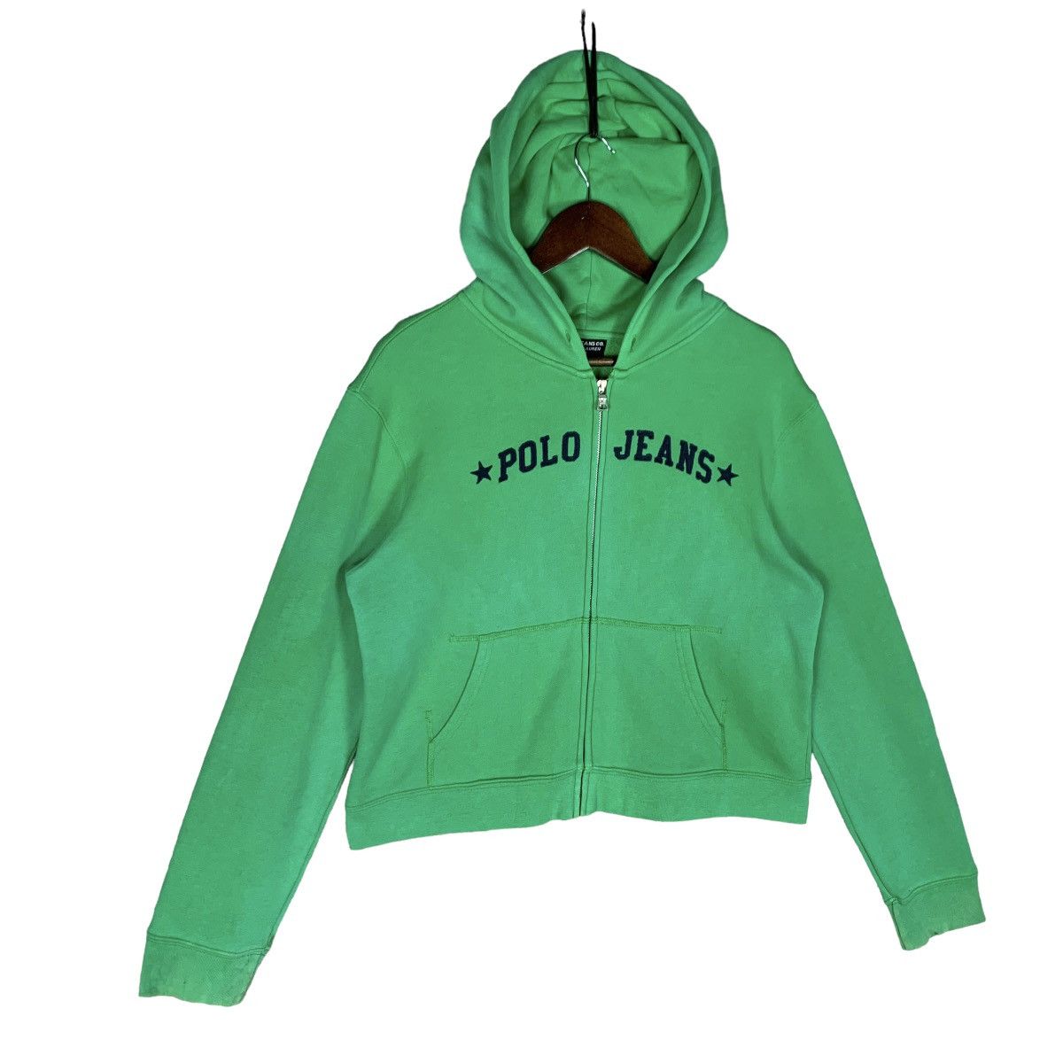 Polo Ralph Lauren × Ralph Lauren × Vintage Vintage Polo Jeans Ralph Lauren Zip Up Crop Top Hoodie Size US S / EU 44-46 / 1 - 3 Thumbnail