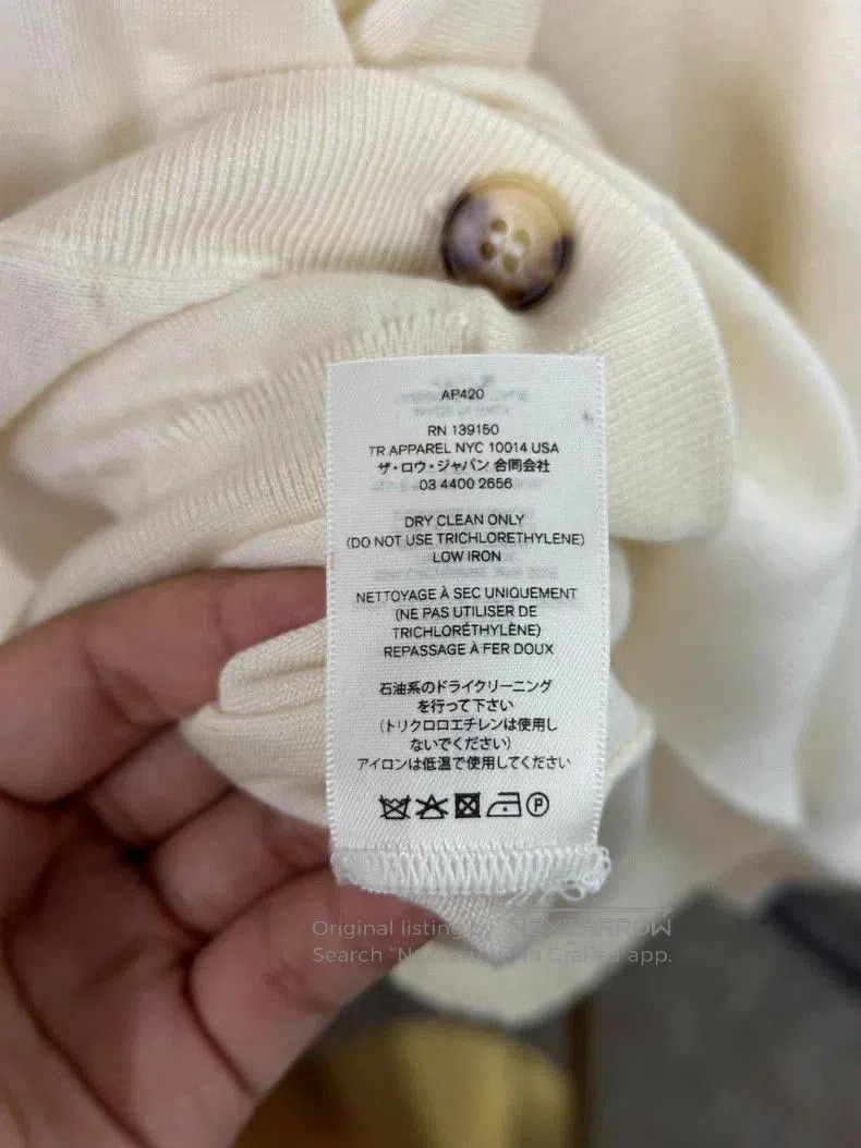 The Row The Row White Cashmere Cardigan. Size US S / EU 44-46 / 1 - 6 Thumbnail