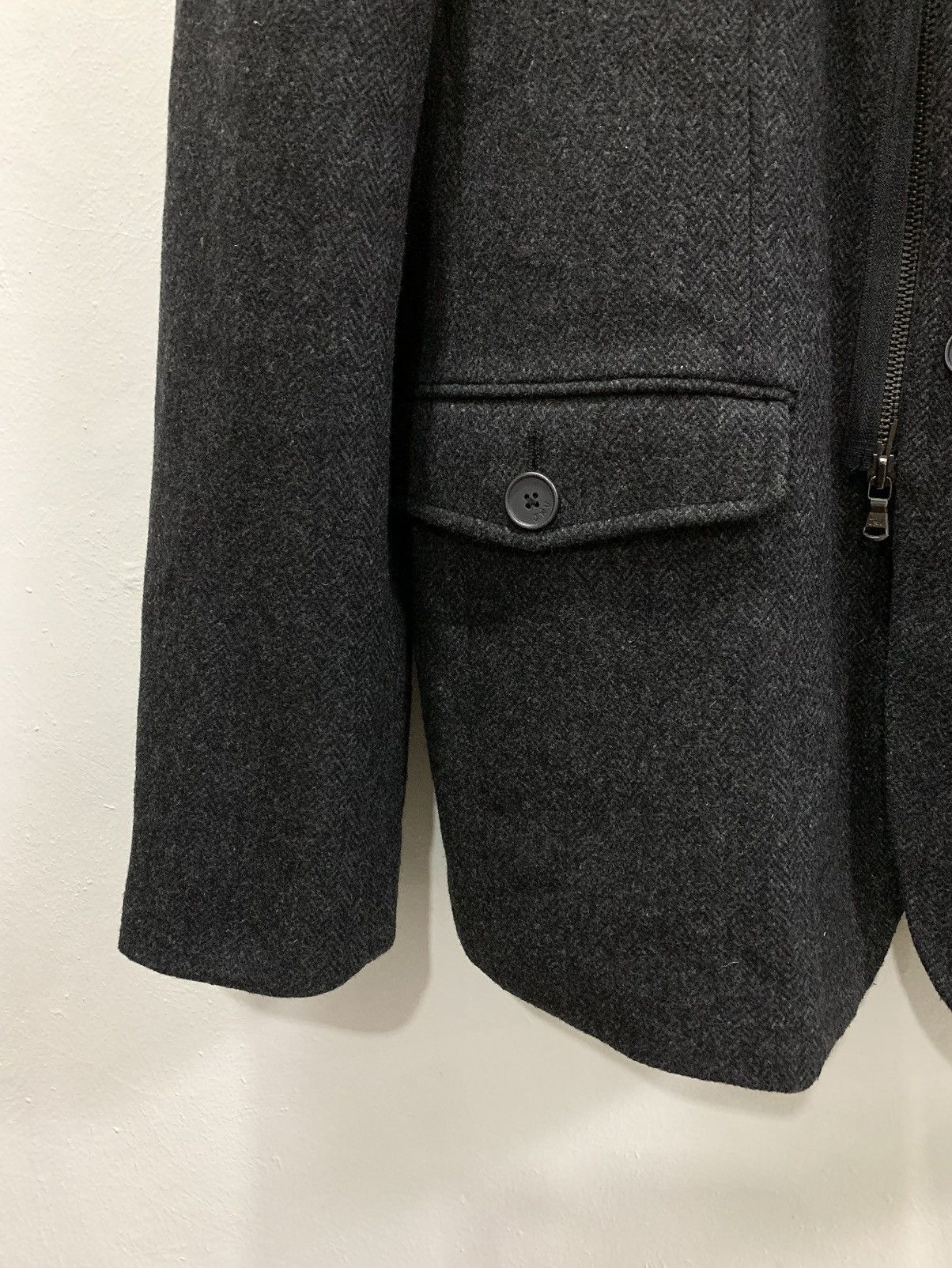 John Varvatos JOHN VARVATOS “SKULL” HERRINGBONE COAT JACKET Size US L / EU 52-54 / 3 - 12 Thumbnail