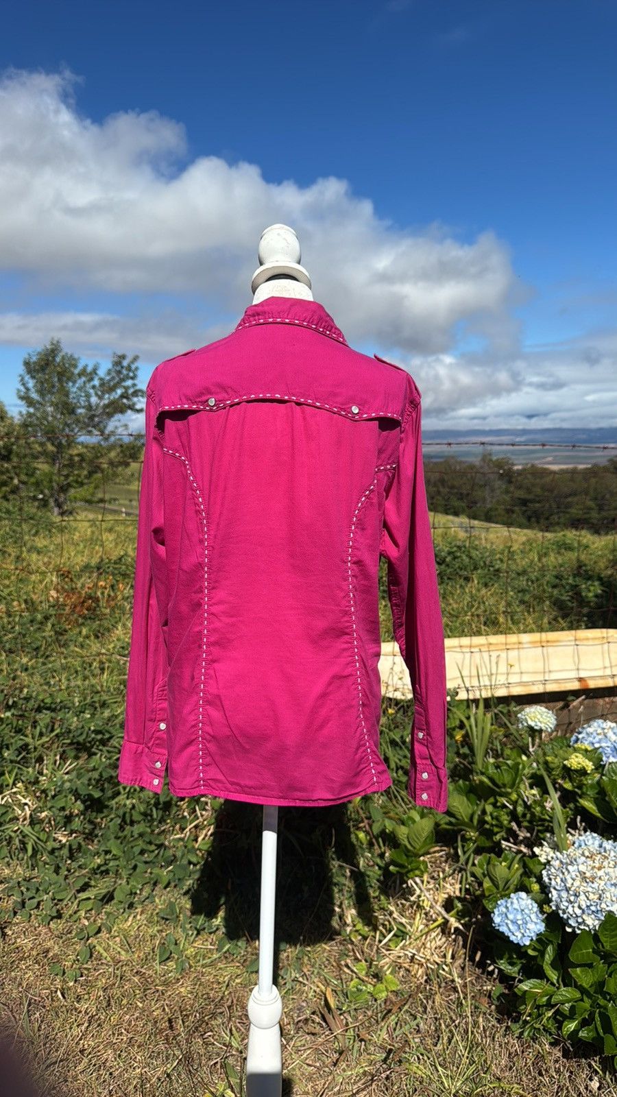 Panhandle Slim Panhandle Slim Pink Embroidered Western pearl snap top Size L / US 10 / IT 46 - 5 Thumbnail