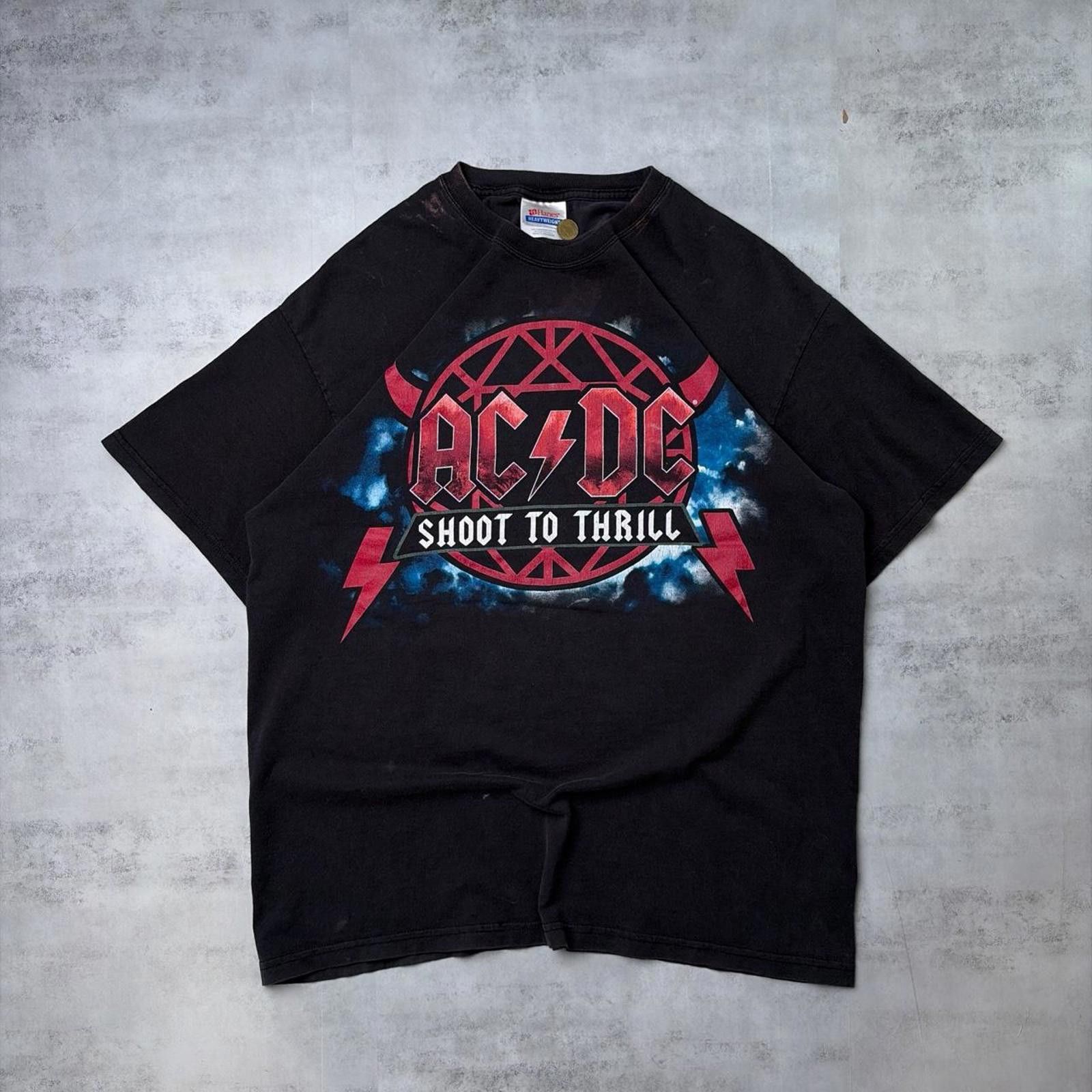 Hanes Vintage ACDC Shoot To Thrill Grunge Rock Tour T-Shirt Size US L / EU 52-54 / 3 - 1 Thumbnail