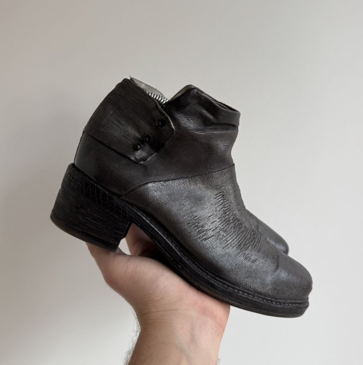 A.S.98 A.S. 98 Airstep Gray Leather Ankle Zipper Boots Size US 9 / IT 39 - 2 Thumbnail