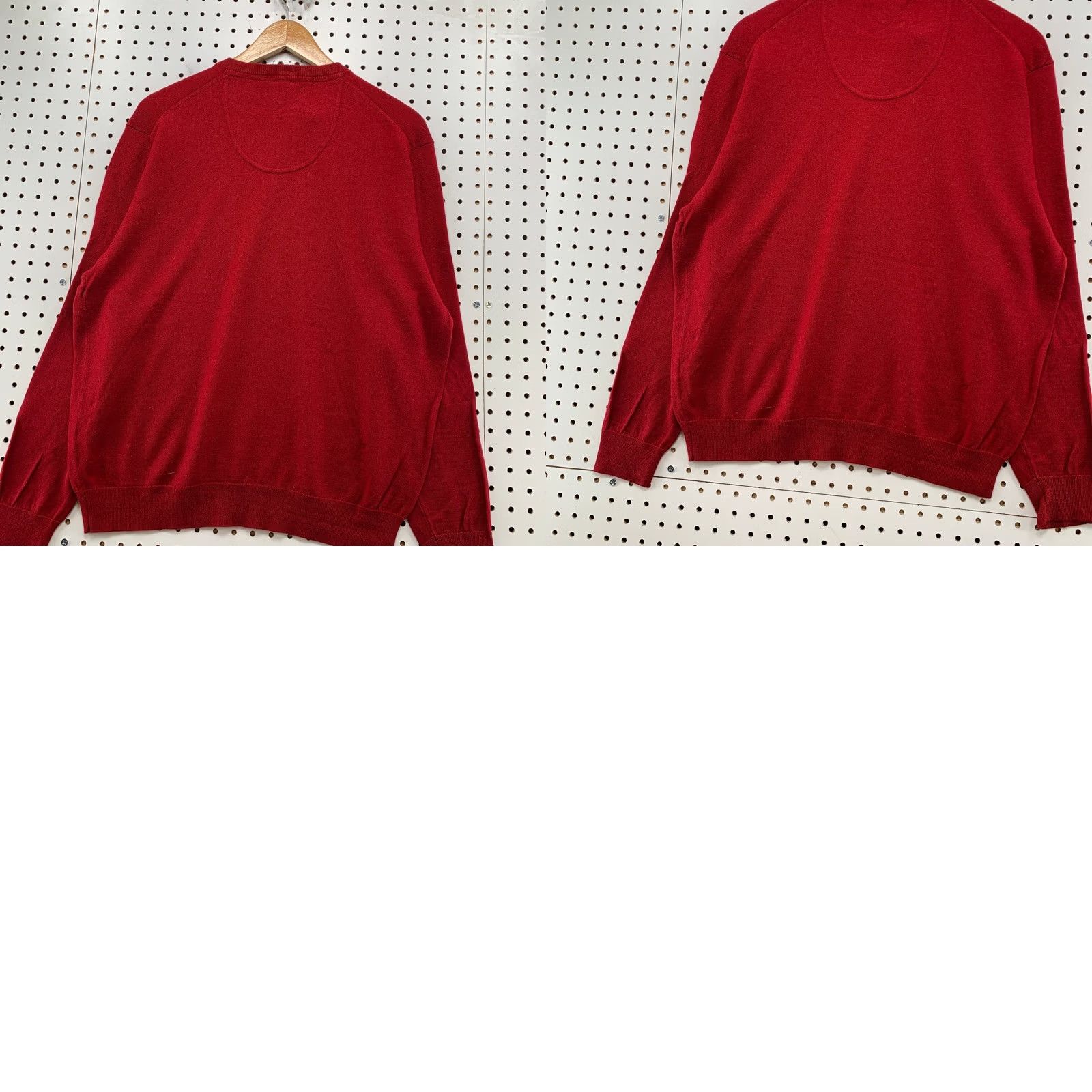 Club Room Club Room Merino Wool Sweater Mens Large Red V Neck Lightweight Preppy Work Size US L / EU 52-54 / 3 - 9 Thumbnail