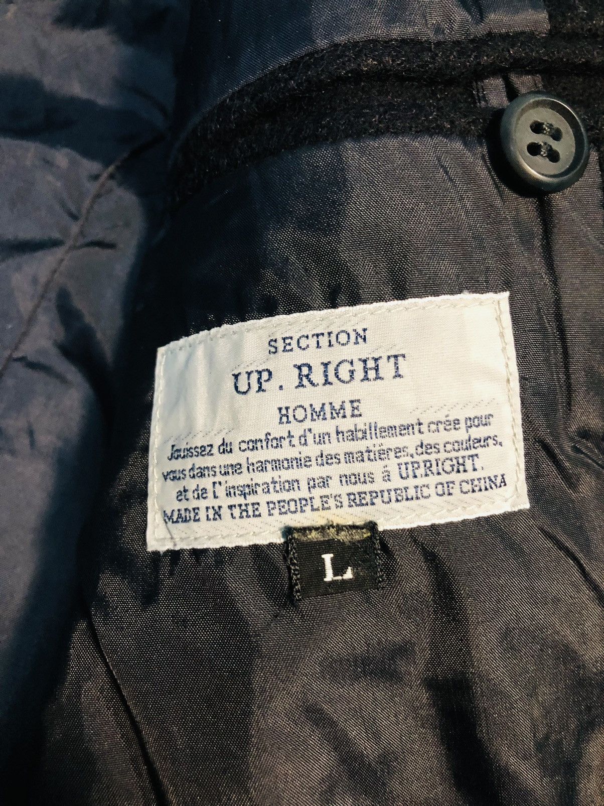 Japanese Brand Up. Right Button Up Jacket (28) Size US L / EU 52-54 / 3 - 8 Thumbnail