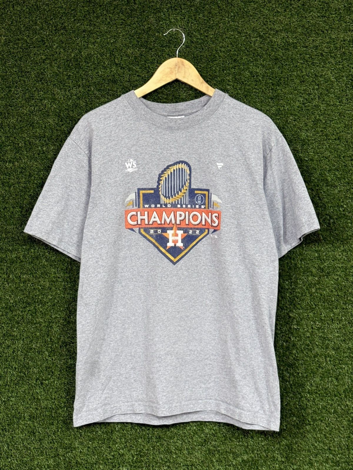 Vintage Shaka Houston Astros MLB Baseball Grey Heavyweight Shirt TX Size US M / EU 48-50 / 2 - 1 Thumbnail