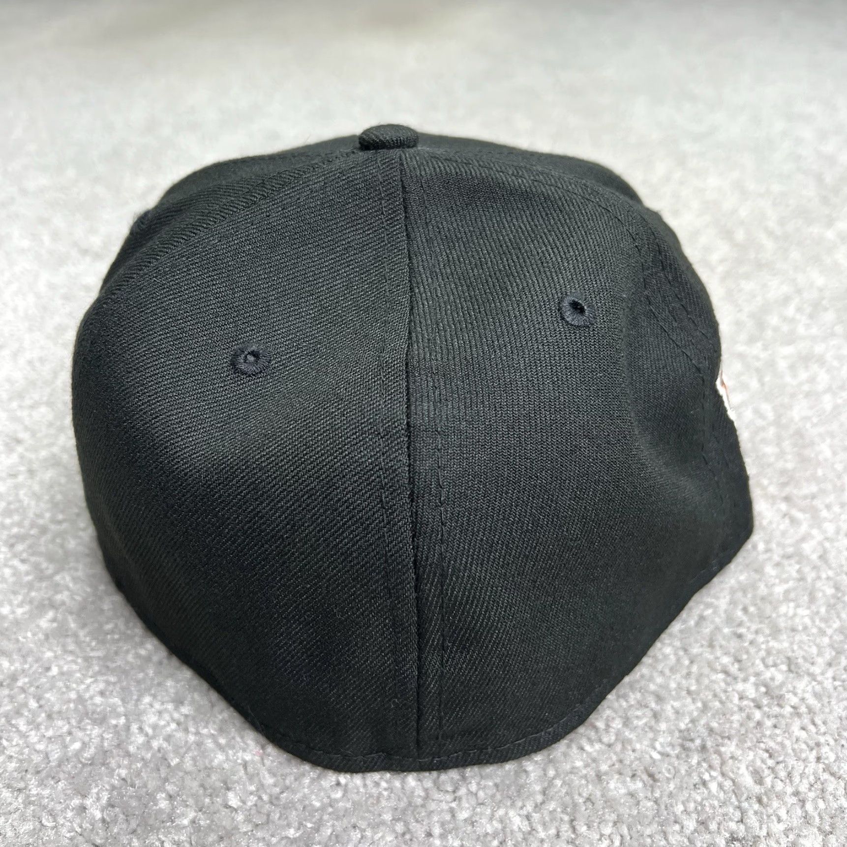 New Era VINTAGE Milwaukee Braves Manolo Hat Club Black Peach 1957 World Series New Era 7 3/8 Size ONE SIZE - 6 Thumbnail