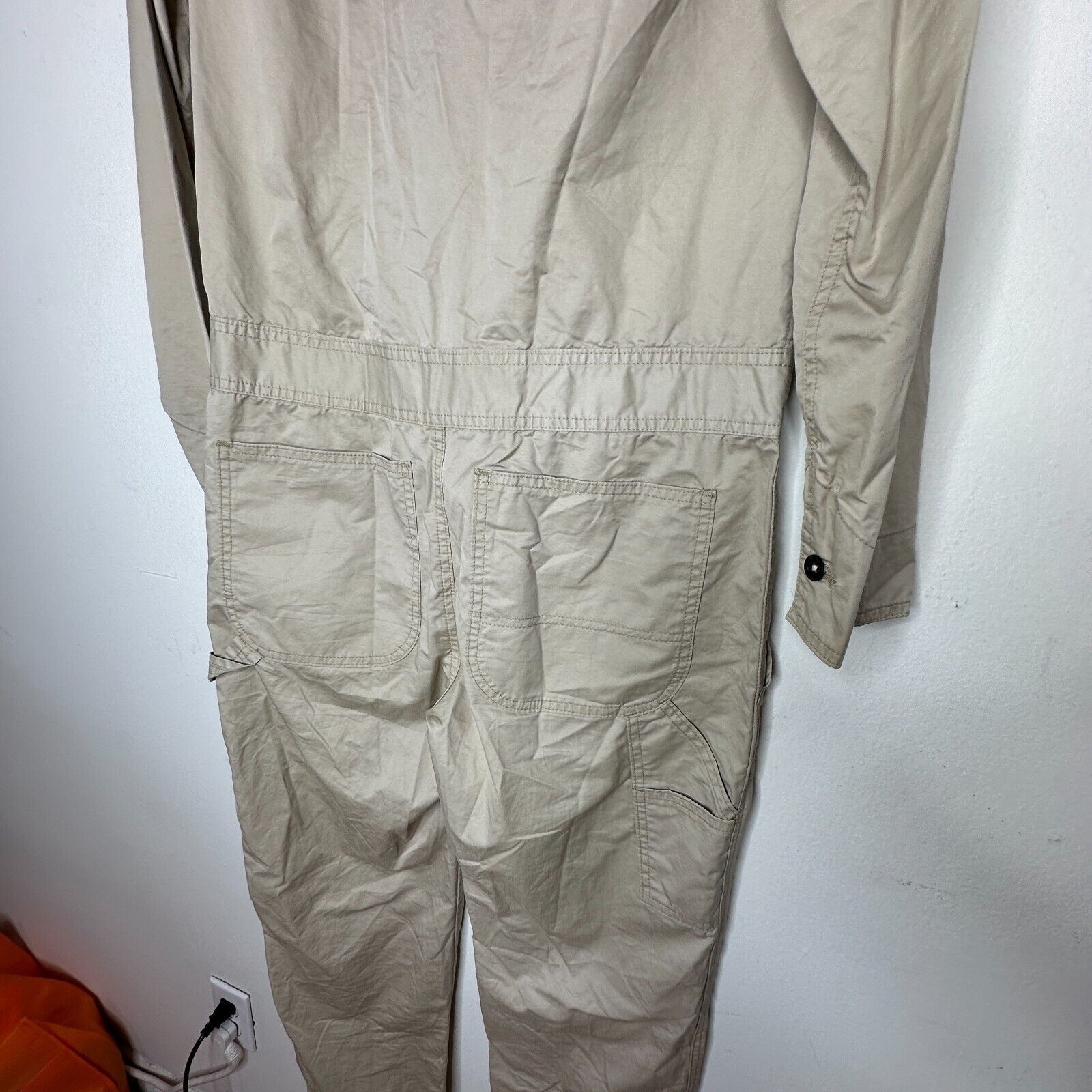 Civilianaire Civilianaire Khaki Twill Zip Long Sleeve Utility Jumpsuit XS Size 26" / US 2 / IT 38 - 5 Thumbnail
