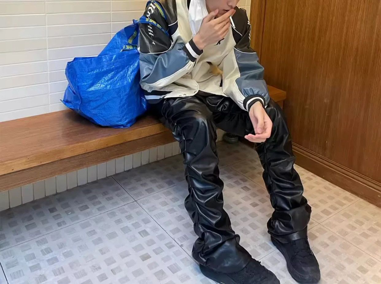 Japanese Brand × Leather Hip Hop Pleated Pu Leather Pants Size US 30 / EU 46 - 7 Thumbnail