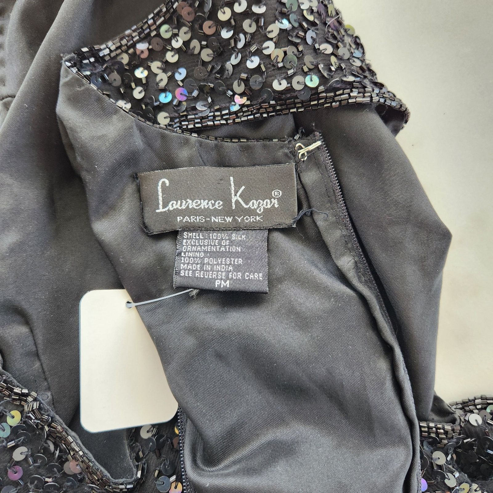 Vintage Vintage Black Iridescant Sequin Silk Embroidered Blouse S Size S / US 4 / IT 40 - 13 Thumbnail
