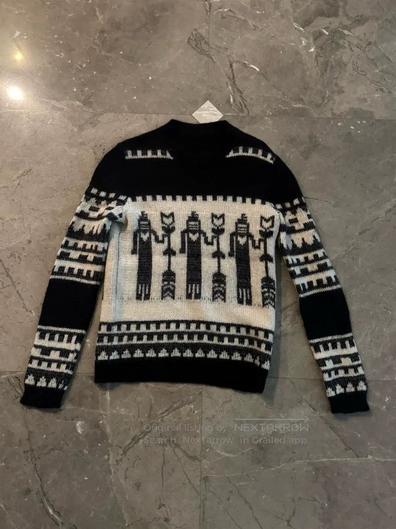 Saint Laurent Paris Saint Laurent Paris Black and White Printed Sweater Size US M / EU 48-50 / 2 - 1 Thumbnail