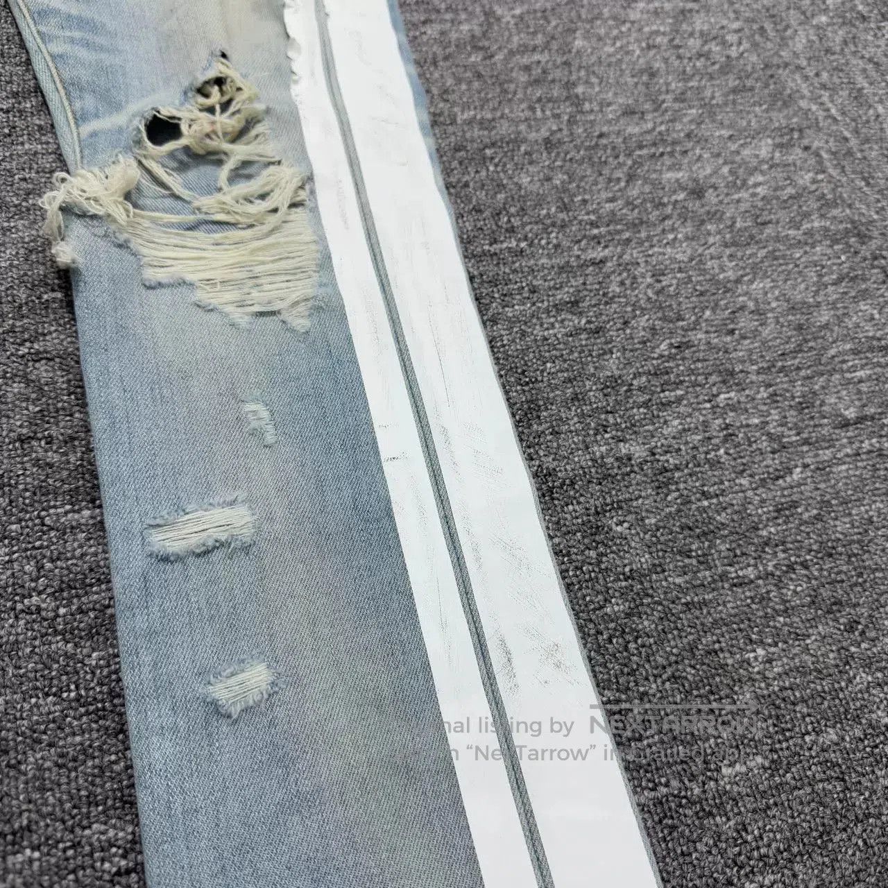 Amiri Amiri Distressed Ripped Side Stripe Jeans. Size US 30 / EU 46 - 2 Thumbnail