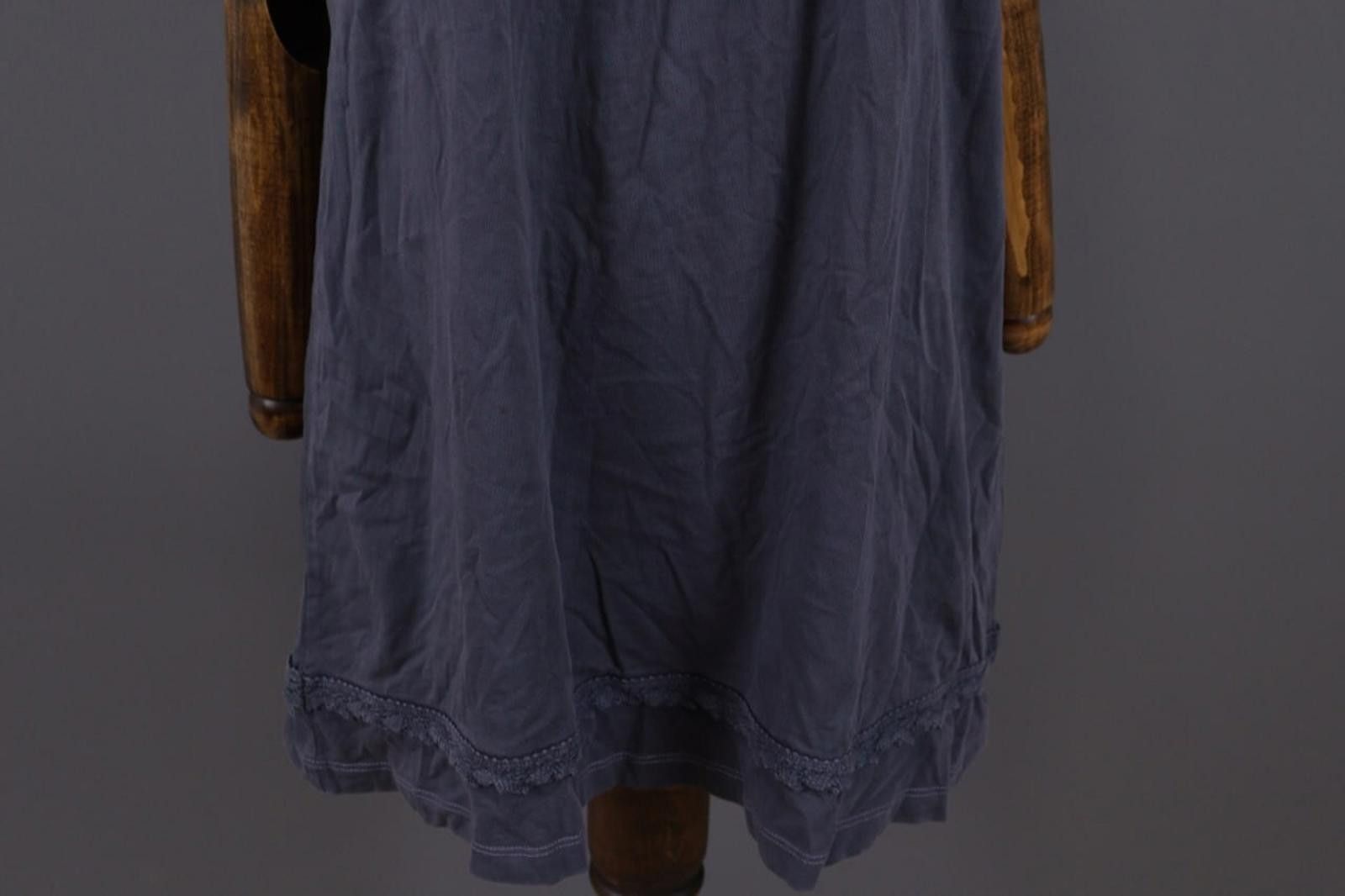 Designer Deerberg by Oska Gray Embroidered Relaxed Knee Dress Size L Size L / US 10 / IT 46 - 5 Thumbnail