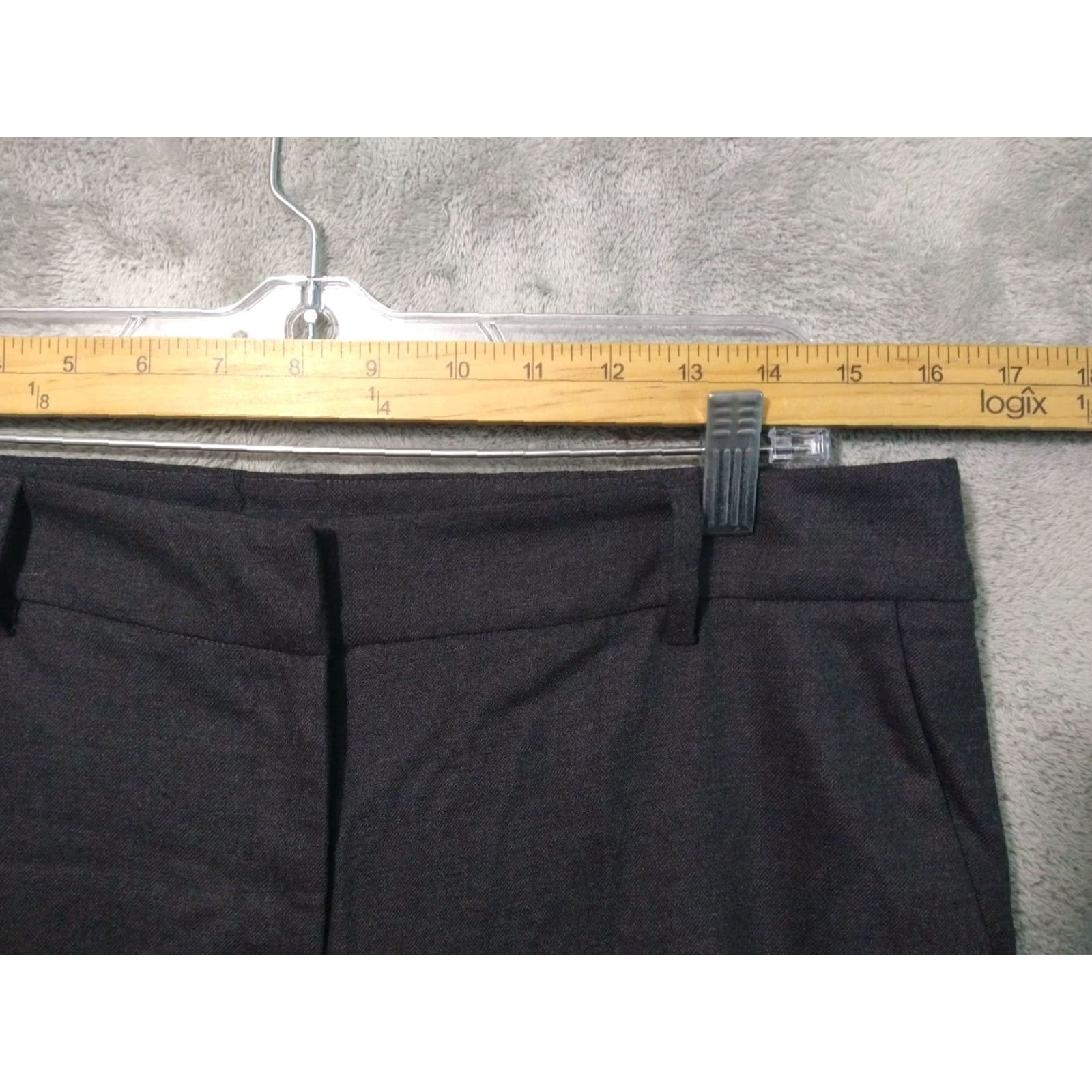 Eileen Fisher Eileen Fisher Pants Womens 10 Gray Wool Slim Taper Leg Trouser Cuffed Stretch Dress Pants Size 32" / US 10 / IT 46 - 3 Thumbnail