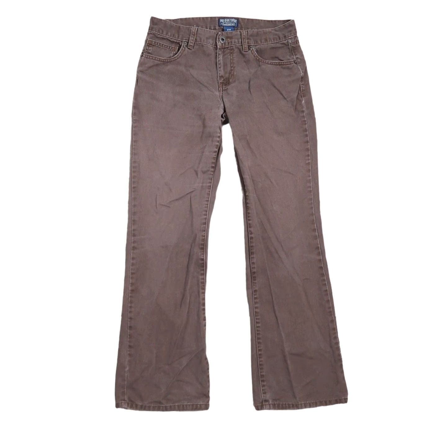 Ralph Lauren VINTAGE Ralph Lauren Jeans Flared Boots Cut Low Rise Women 6x30 Brown 90s Denim Cotton Spring Fall Womens Size 28" / US 6 / IT 42 - 2 Thumbnail