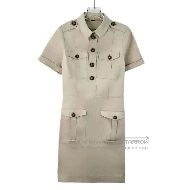 Burberry Burberry Khaki Cotton Dress for Women. Size S / US 4 / IT 40 - 1 Thumbnail