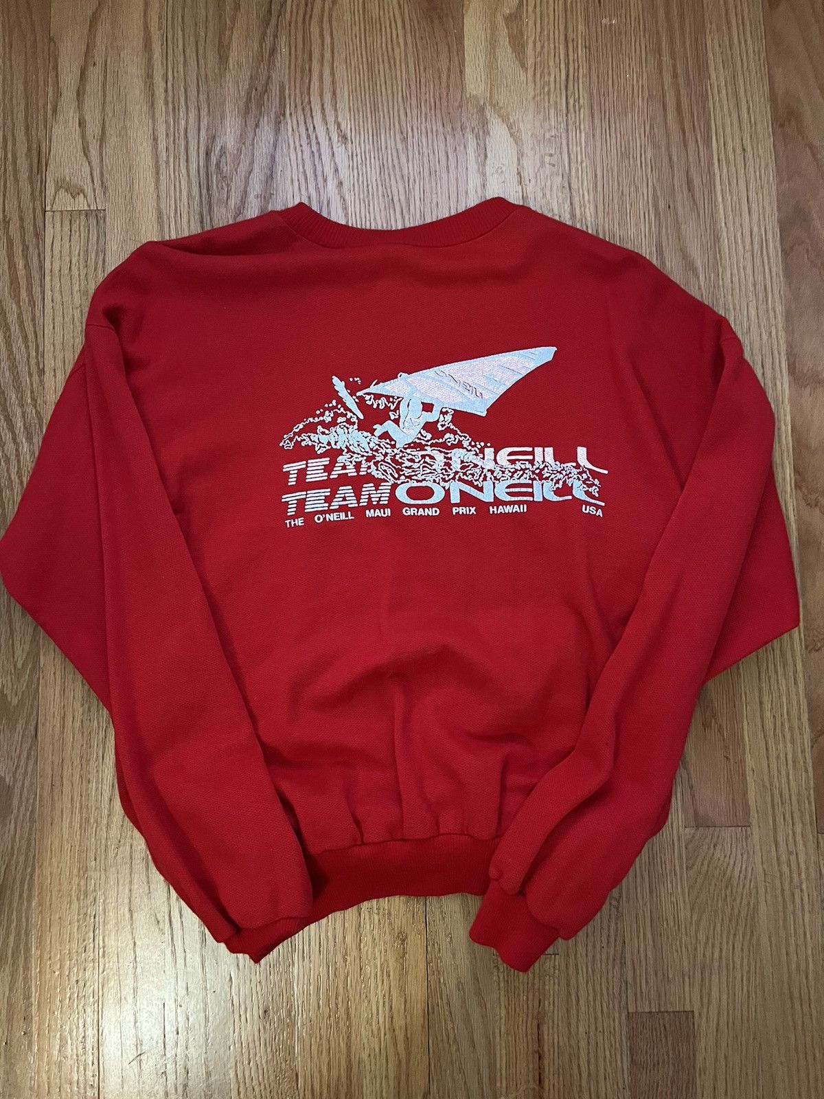 image of Vintage Team O’Neill Maui Grand Prix Sweater in Red, Men's (Size XL)