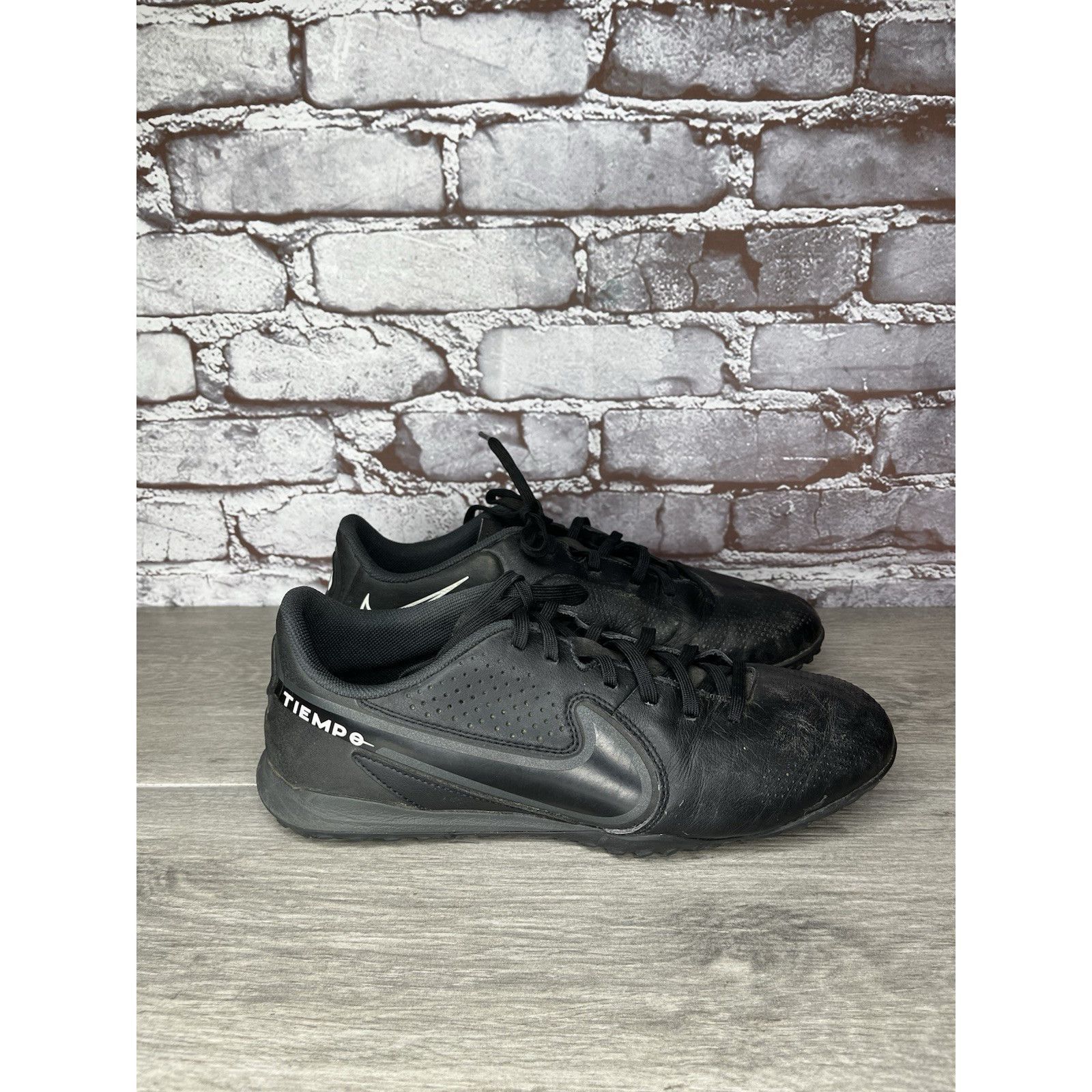 Nike Nike Tiempo Legend 9 Academy TF Black Grey Soccer Shoes Men Size US 8.5 / EU 41-42 - 4 Thumbnail