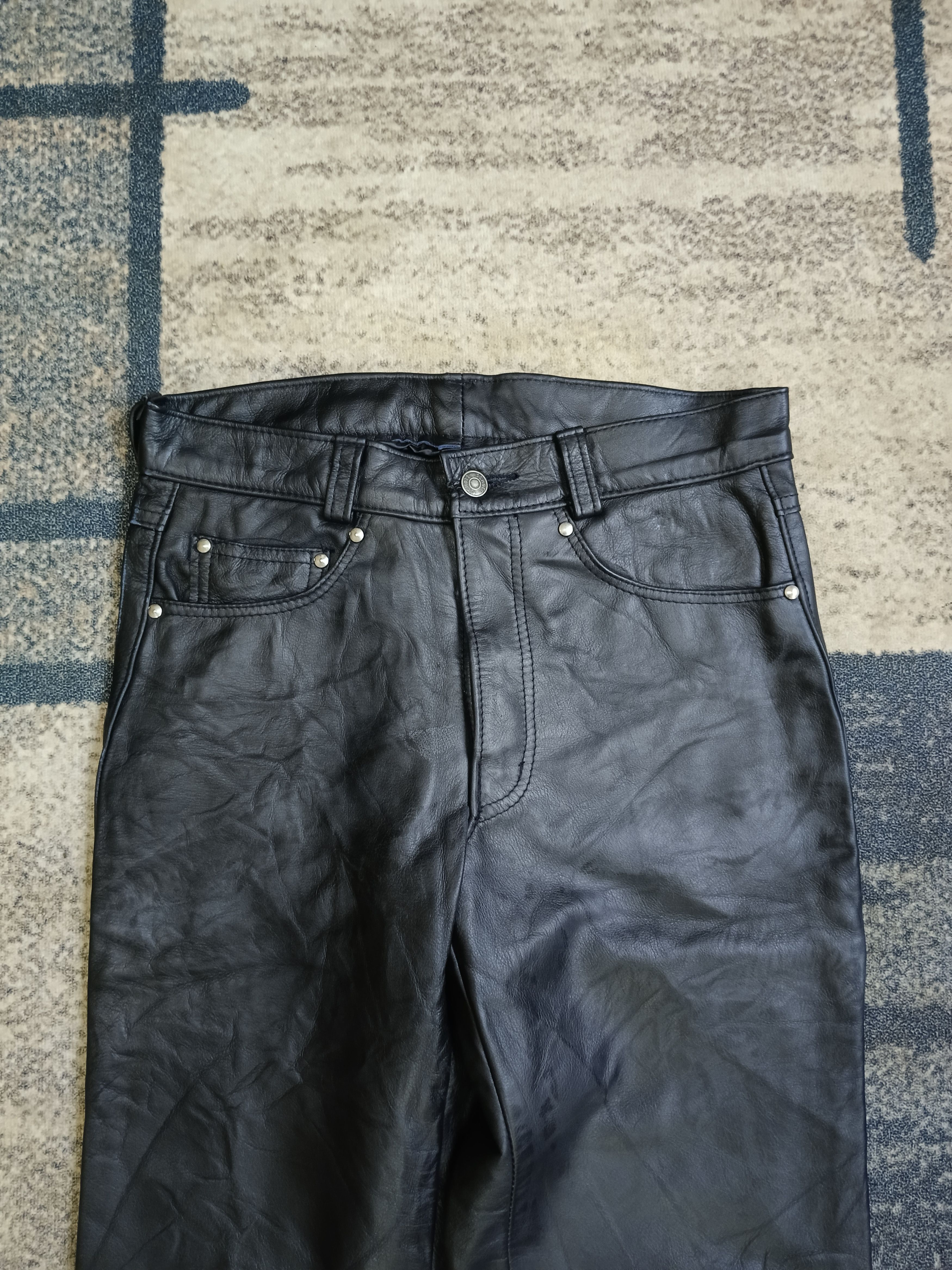 Leather × Schott SCHOTT N.Y.C MADE IN USA LEATHER PANTS Size US 29 - 4 Thumbnail