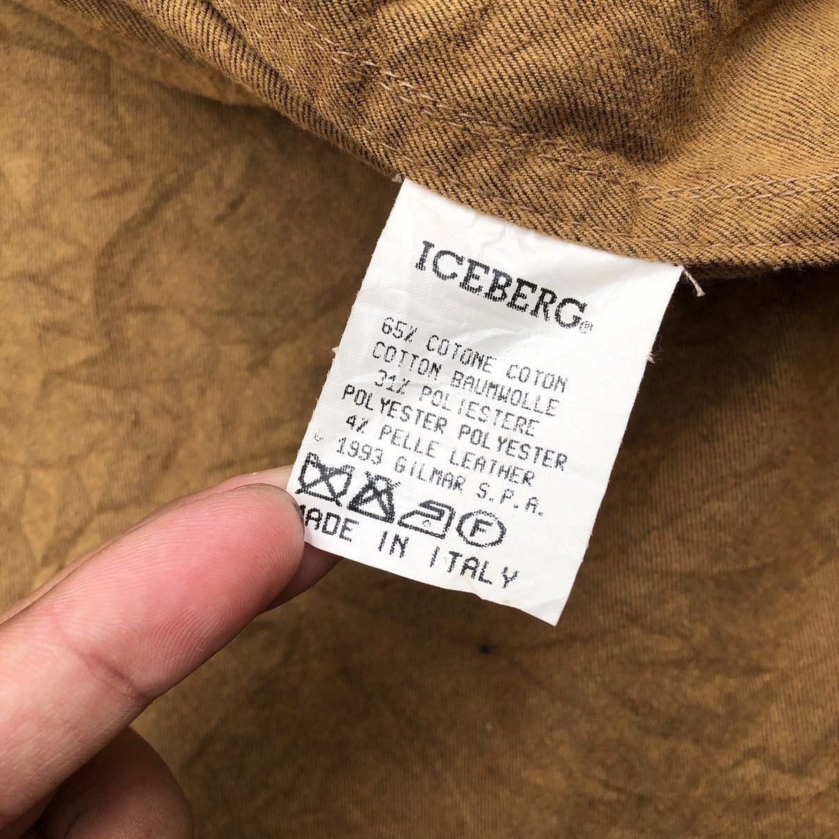 Designer × Iceberg ICEBERG Rare Leather Collar Chore Jacket Size US M / EU 48-50 / 2 - 11 Thumbnail