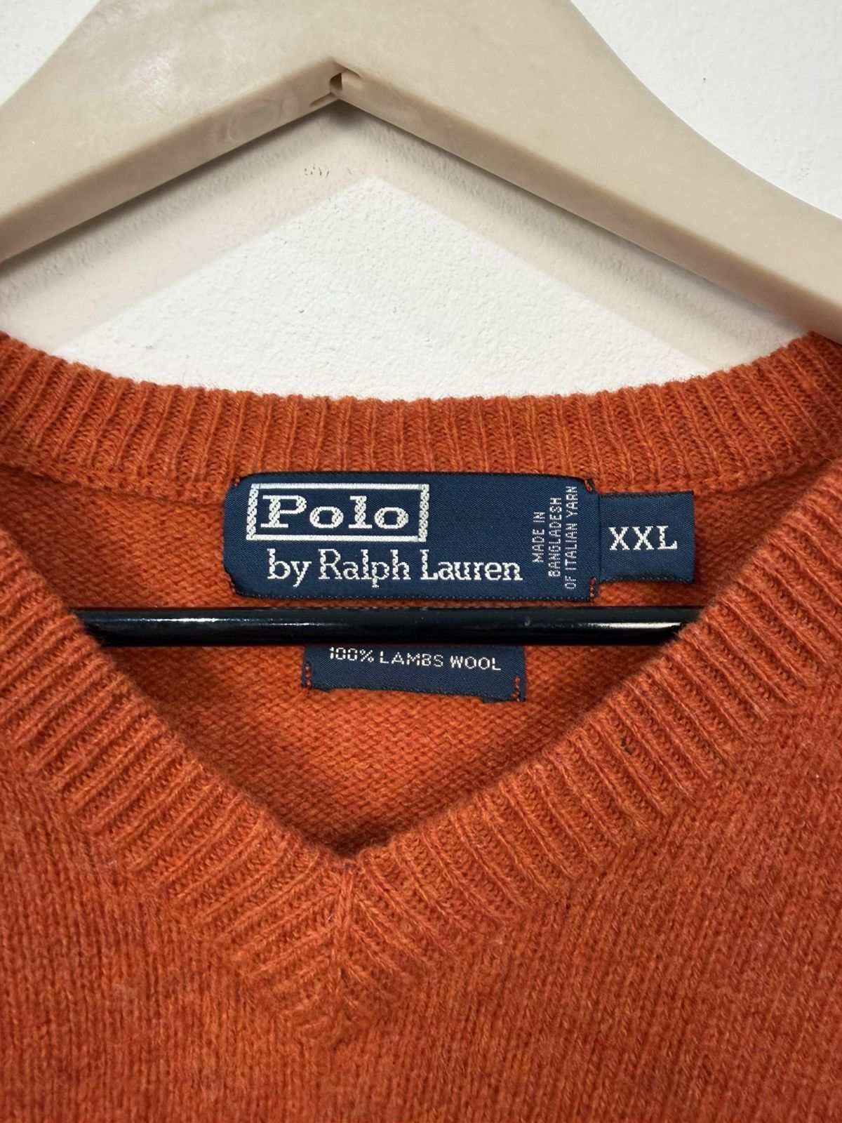 Polo Ralph Lauren Polo Ralph Lauren Vintage Wool Orange Sweater Size US XXL / EU 58 / 5 - 9 Thumbnail