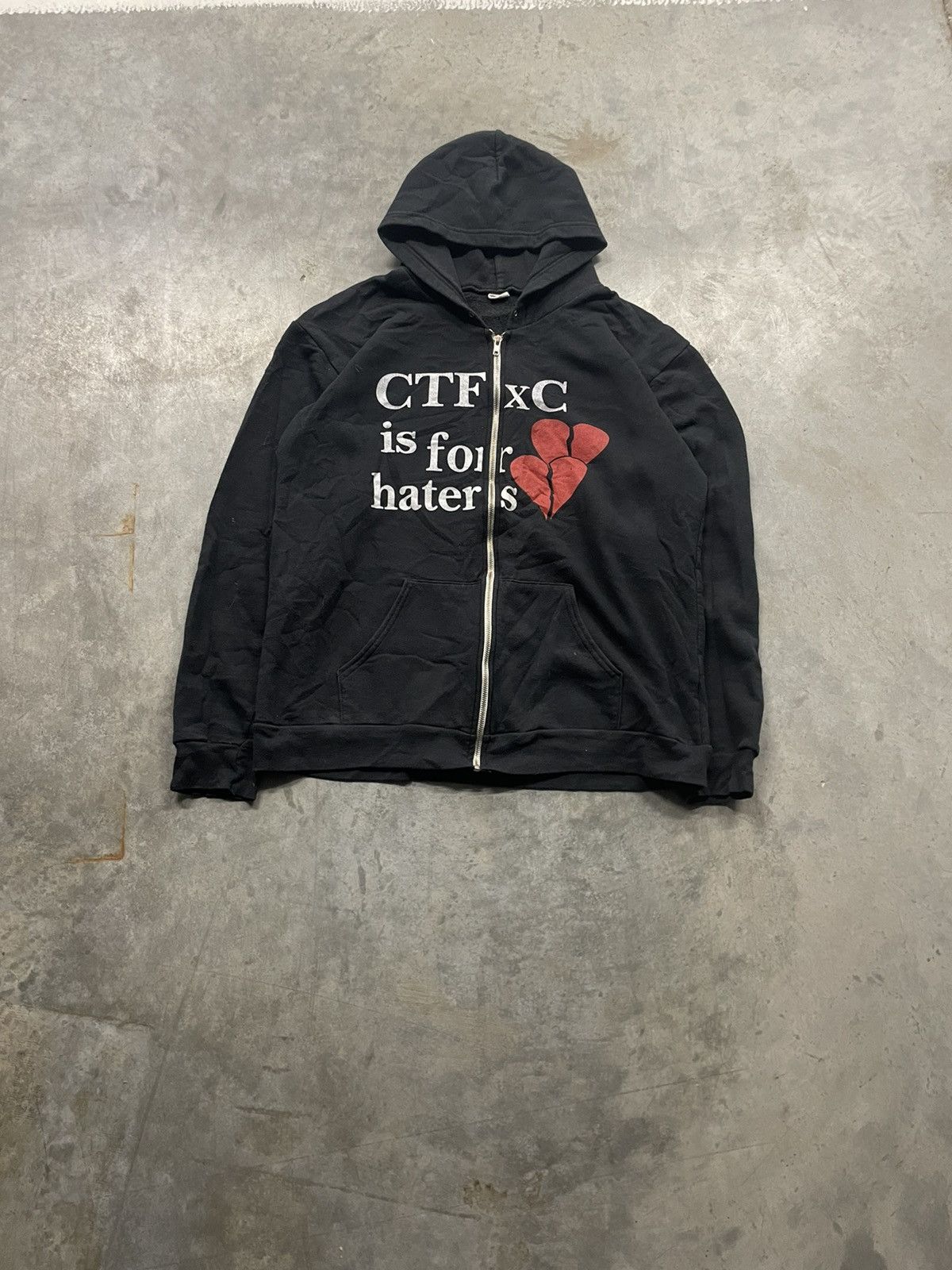 image of Vintage Y2K Ctfxc Is For Haters Zip Up Hoodie in Black, Men's (Size XL)