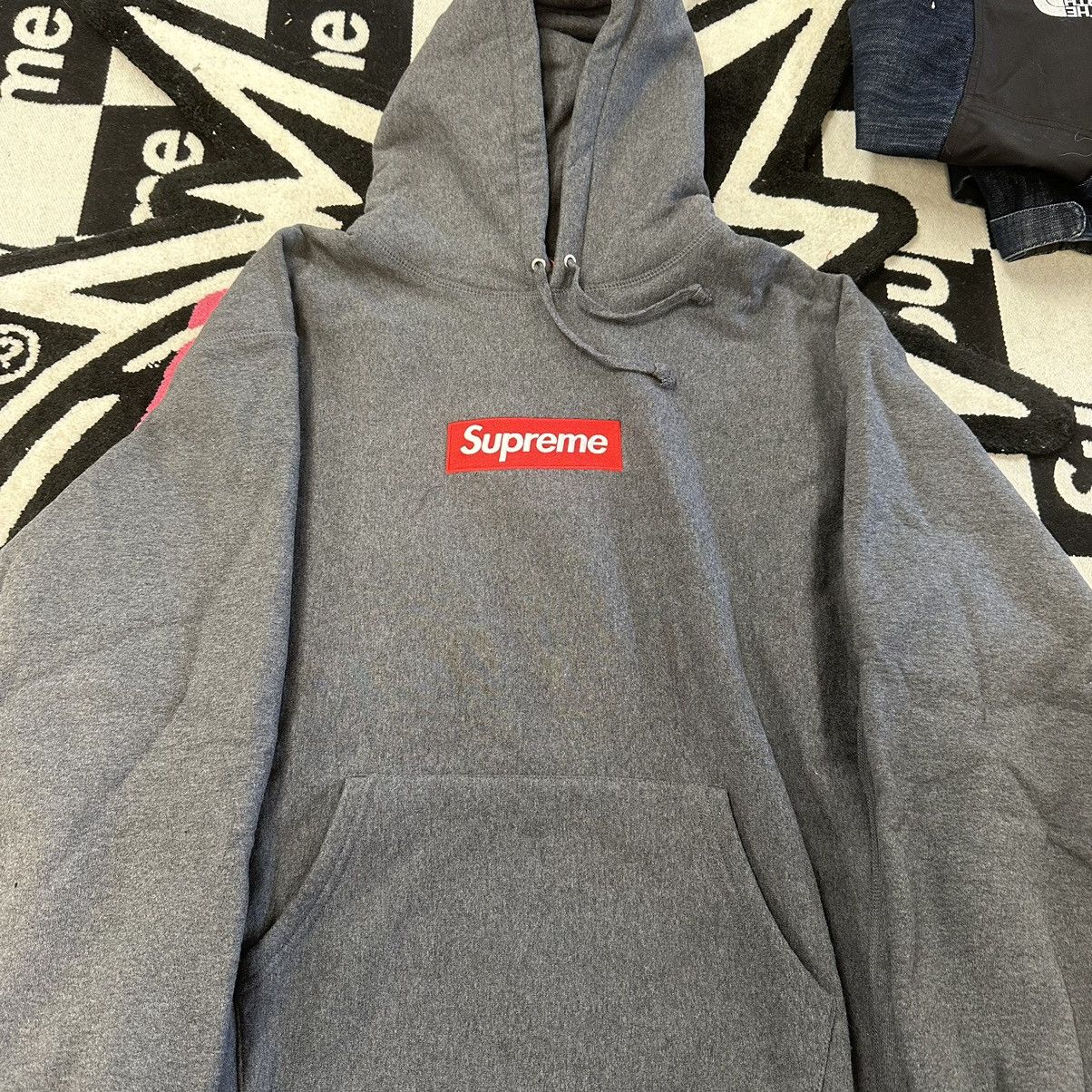 Supreme Supreme Box Logo Hooded Sweatshirt Charcoal (FW21) | Grailed