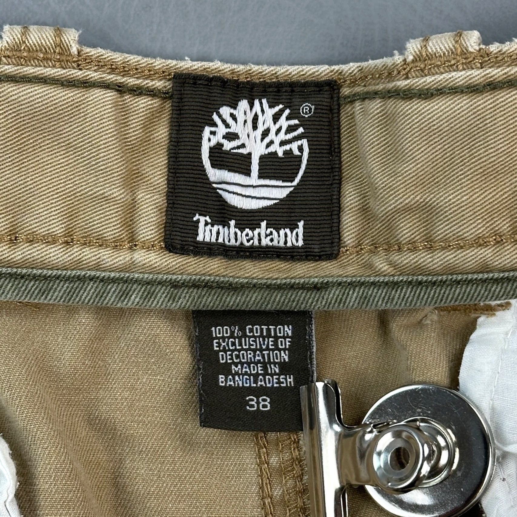 Timberland Timberland Shorts Mens 38 Tan Khaki Cotton Flat Front Chino Casual Outdoor 38 Mens Regular Brown Shirt? Size US 38 / EU 54 - 4 Thumbnail