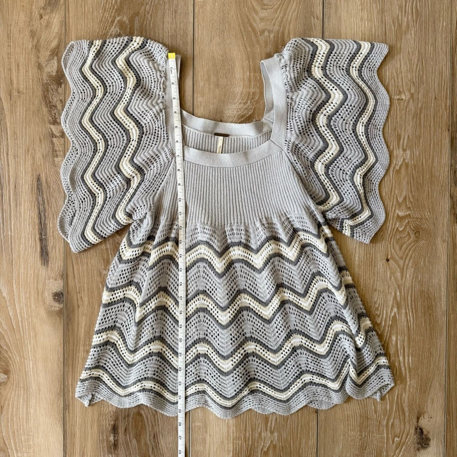 Free People Free People Zig Zag Knit Top. Size S / US 4 / IT 40 - 13 Thumbnail