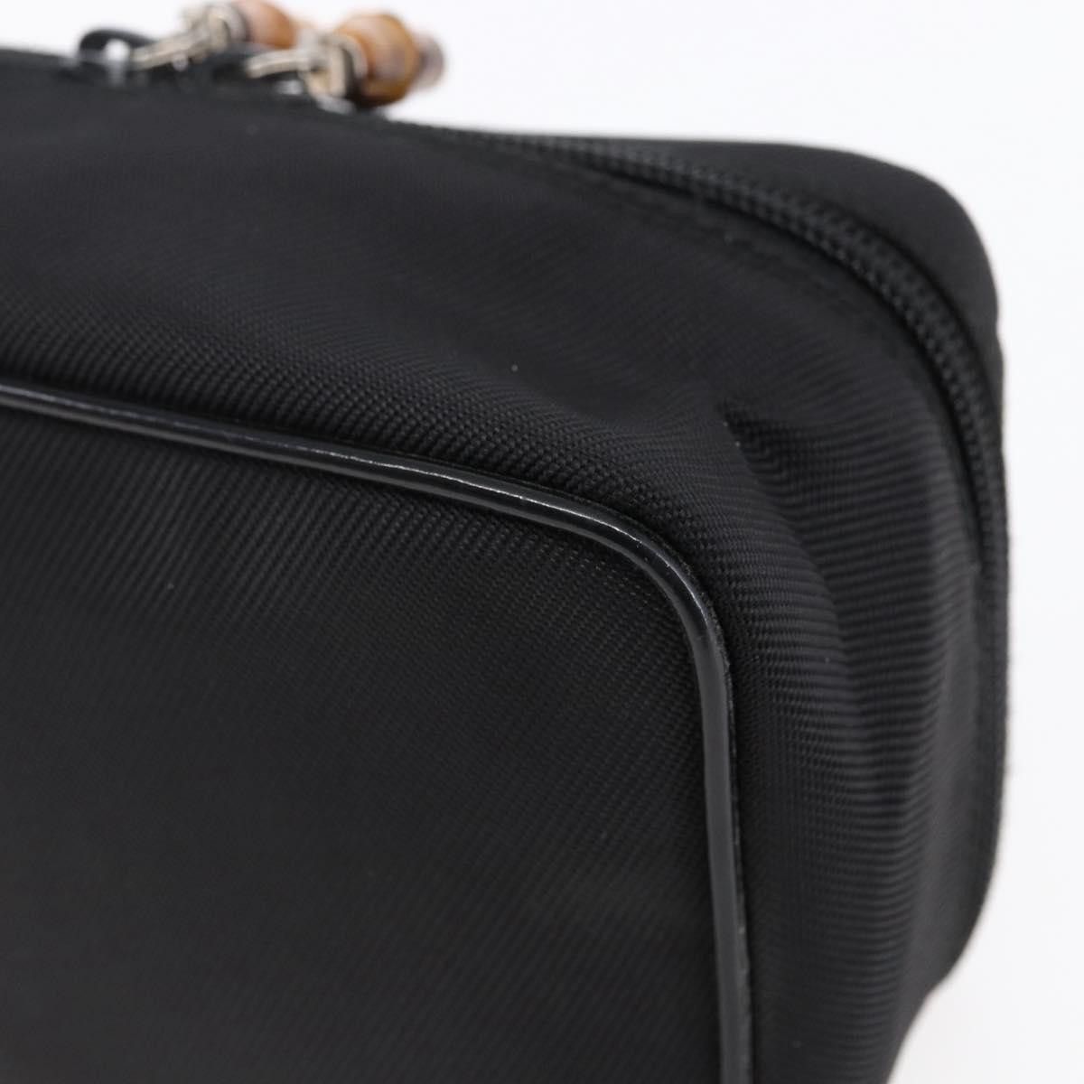 Gucci GUCCI Bamboo Vanity Handbag Nylon Black Silver 032 1956 032 Size ONE SIZE - 9 Thumbnail
