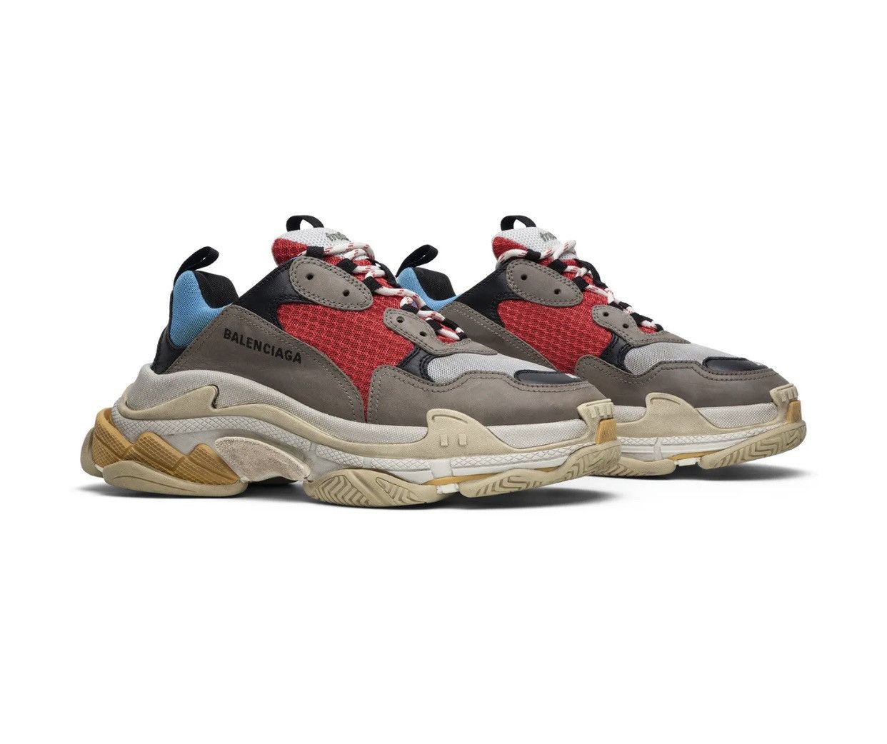 Balenciaga Triple S Sneaker 'Blue Red' 2018 Mens Size 12 New