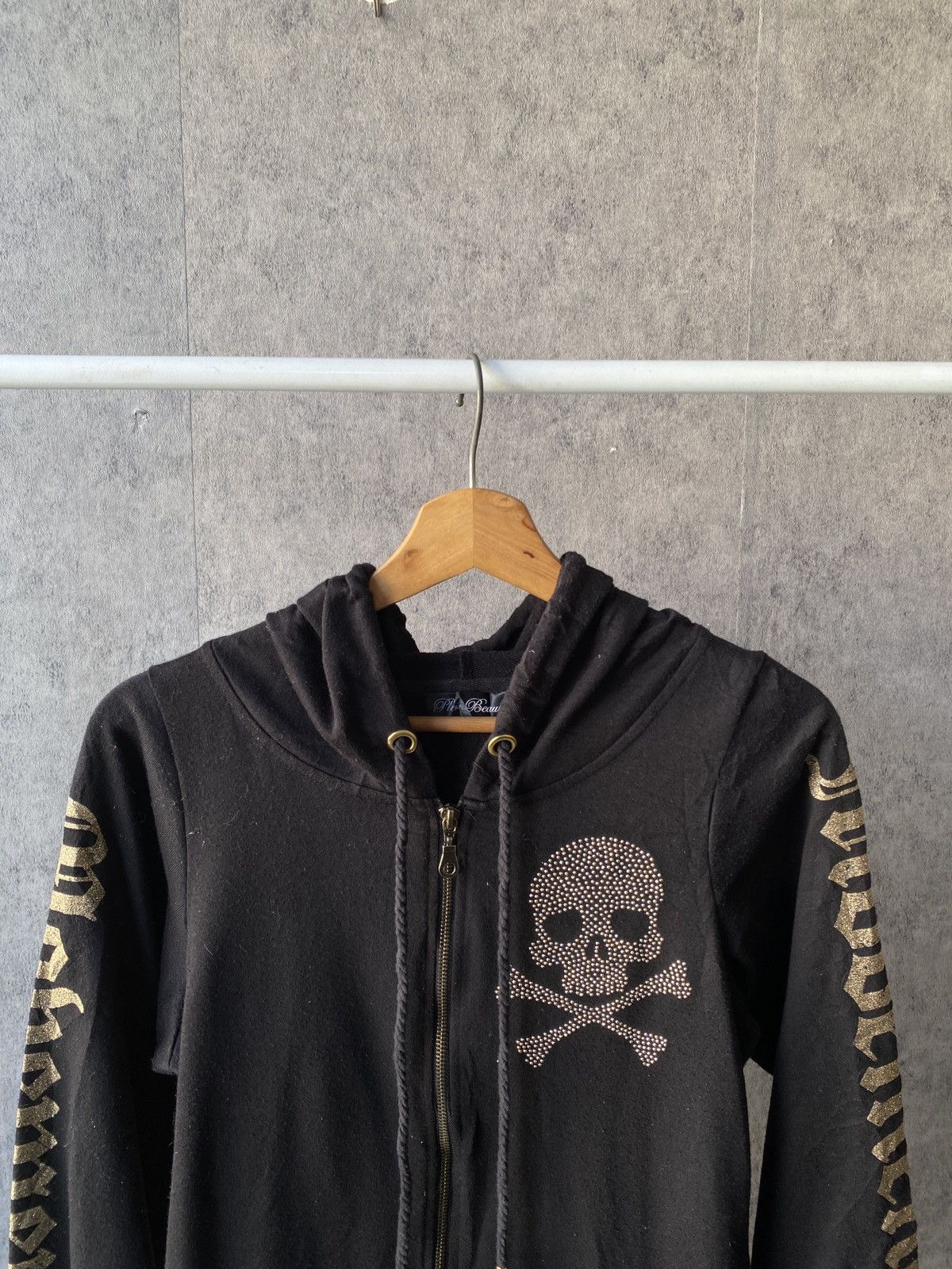 Japanese Brand Plein Beaute Skull Design Style y2k Hoodie Size US S / EU 44-46 / 1 - 5 Thumbnail