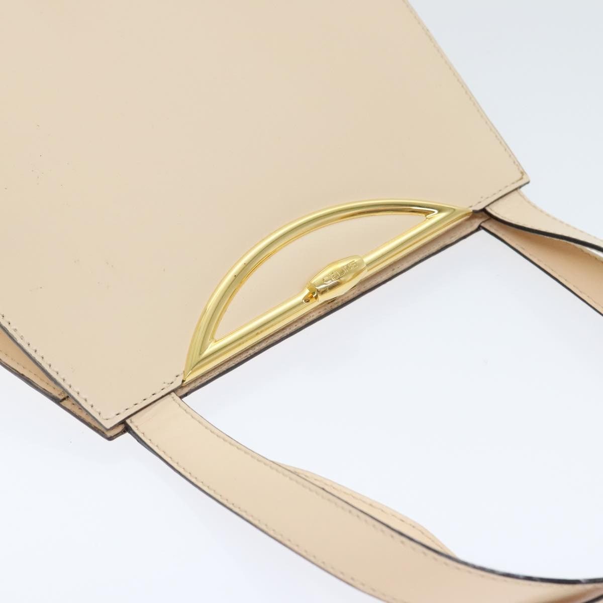 Celine CELINE Hand Bag Leather Cream Gold Size ONE SIZE - 6 Thumbnail