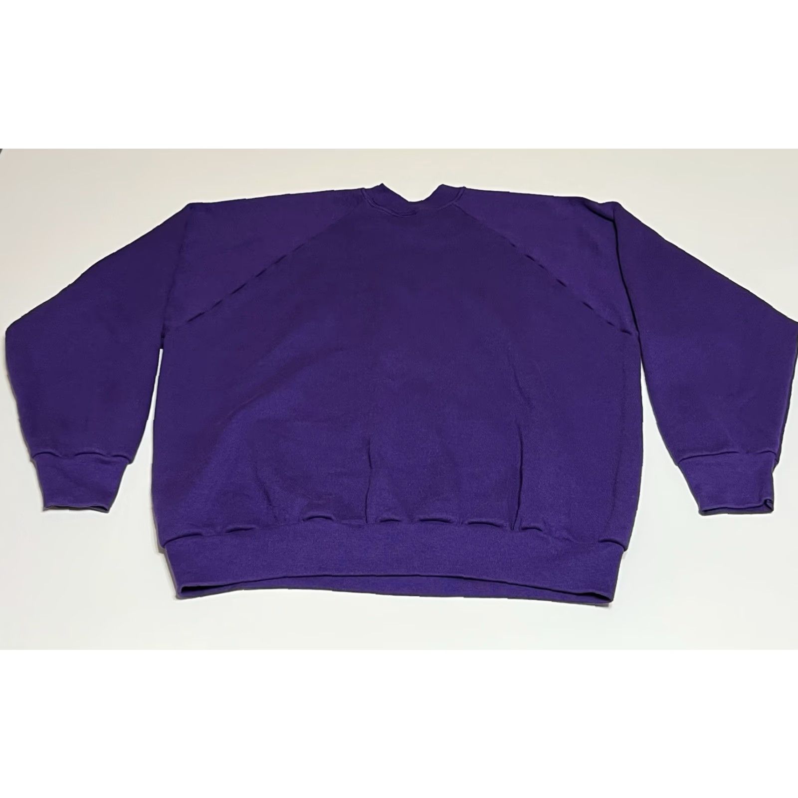 Fruit Of The Loom VINTAGE Fruit of the Loom Womens XL Purple Raglan Crewneck SweatshirtPullover Shirt Womens XL Purple Raglan 90s Hipster USA Vintage Grunge Sweatshirt Size XL / US 12-14 / IT 48-50 - 2 Thumbnail