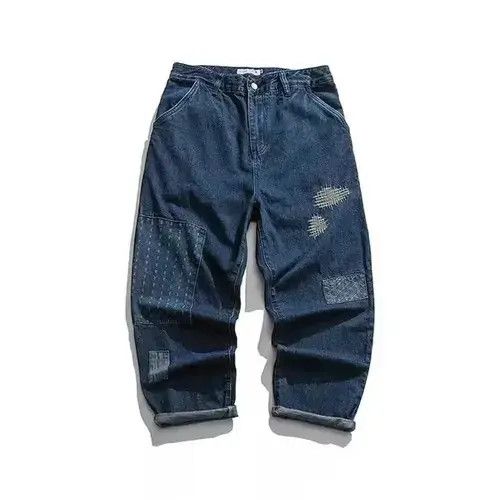 Japanese Brand × Jean 20AW Indigo Union Japan Patchwork Relaxed Fit Denim Jeans Size US 32 / EU 48 - 1 Thumbnail