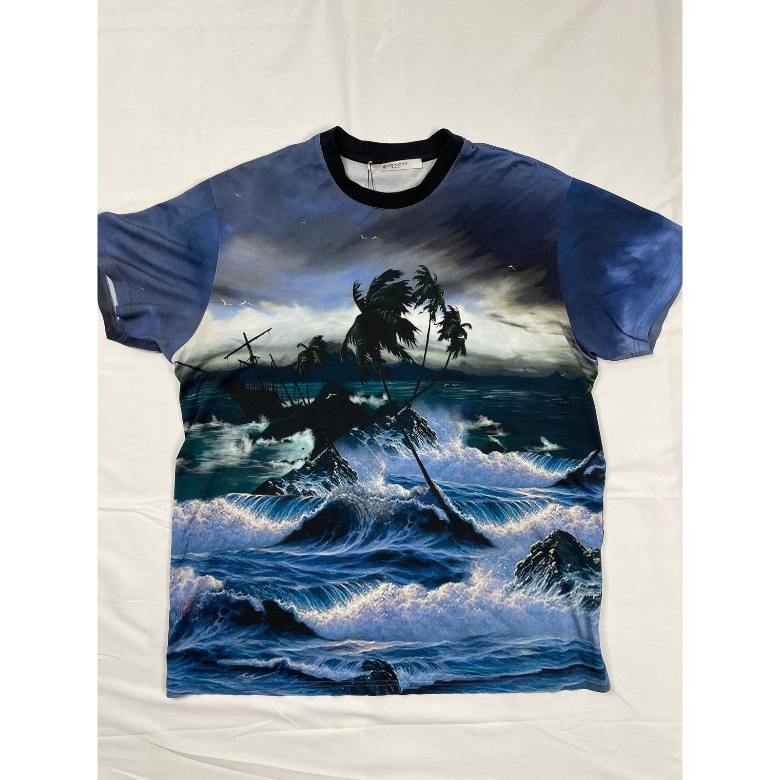 image of Givenchy Tee Palm Tree Xs in Blue, Men's