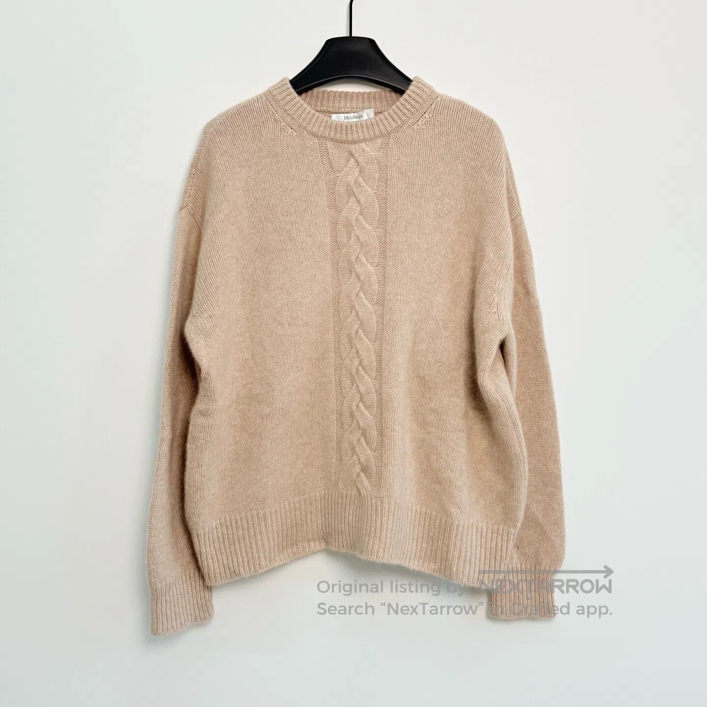 Max Mara Max Mara Light Camel Color Knit Ribbed Round Neck Sweater| Size M / US 6-8 / IT 42-44 - 1 Thumbnail
