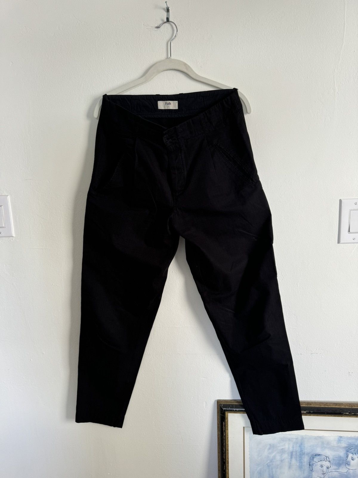 Folk Folk pleated black ripstop pants Size US 30 / EU 46 - 1 Thumbnail