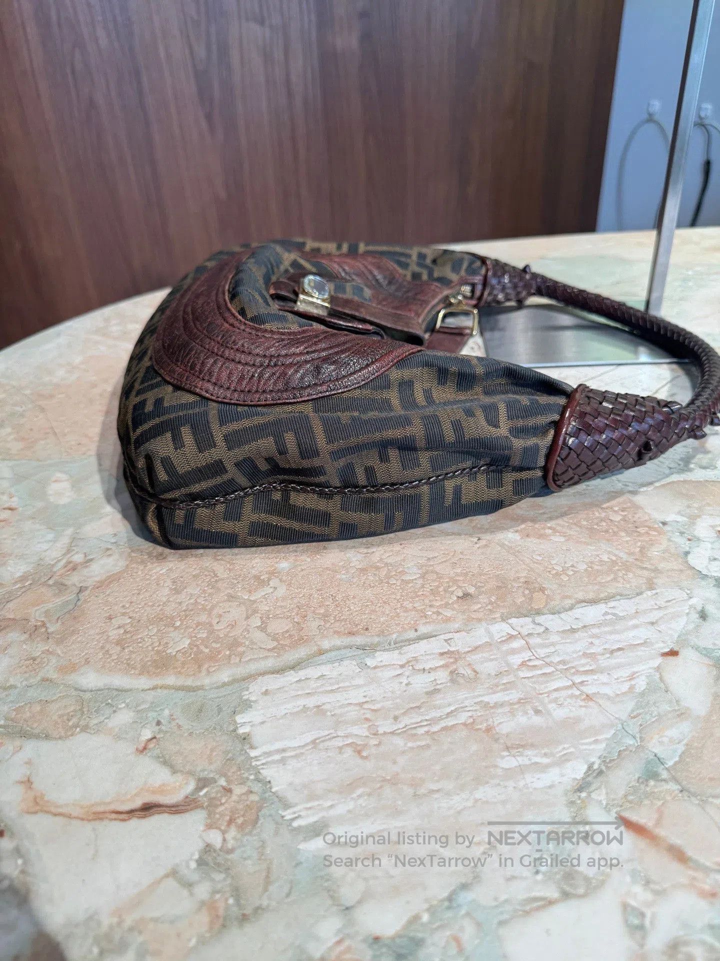 Fendi Fendi Vintage Monogram Half-Moon Underarm Bag. Size ONE SIZE - 3 Thumbnail