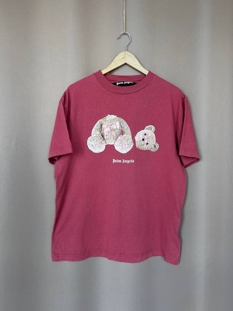 Palm Angels Palm Angels Bear Classic T-Shirt Mens Size L Burgundy Luxury Size US L / EU 52-54 / 3 - 1 Thumbnail