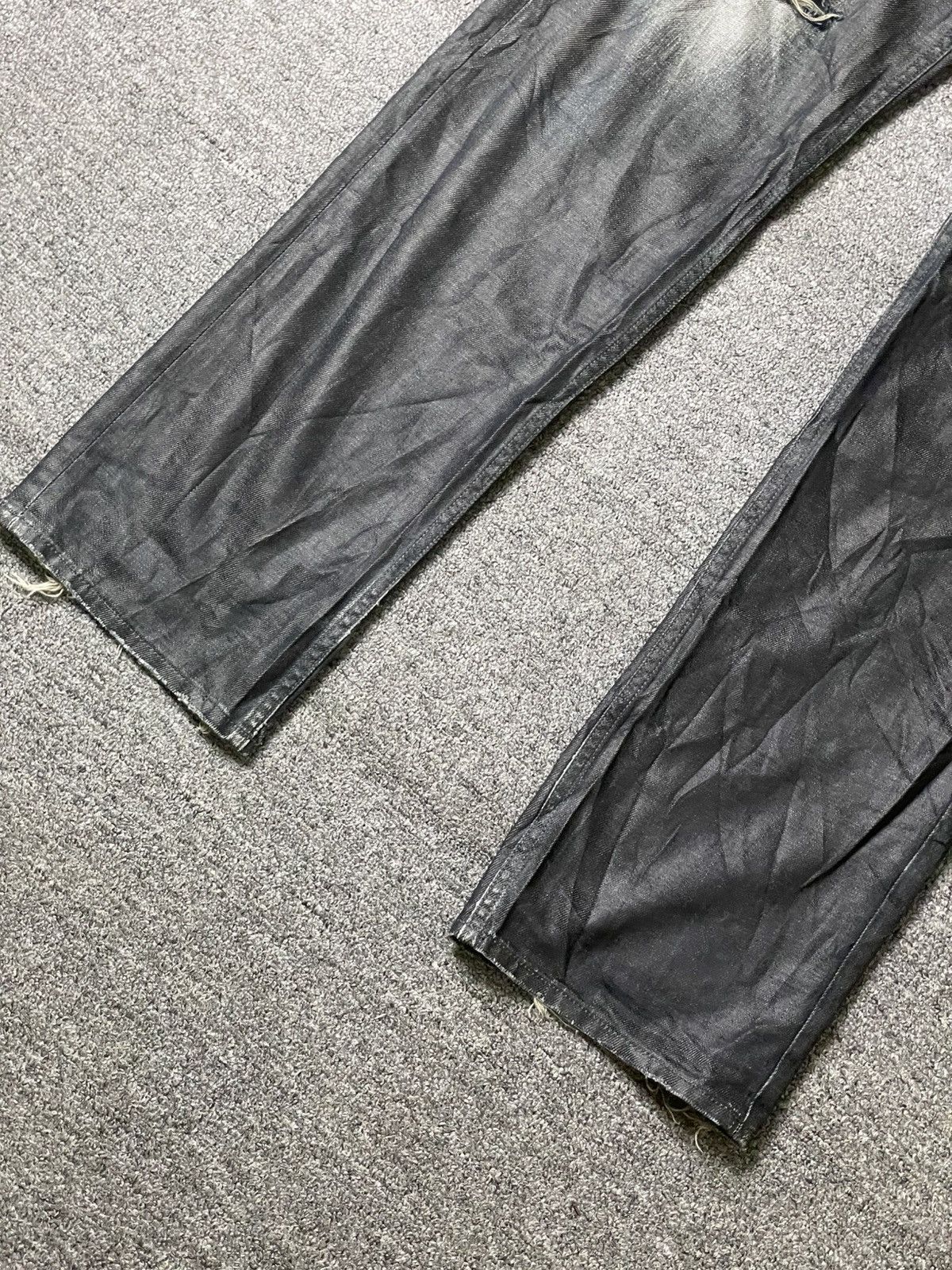 Japanese Brand × Vintage Back Number Distressed Denim Ripped Jeans (117) Size US 35 - 2 Thumbnail