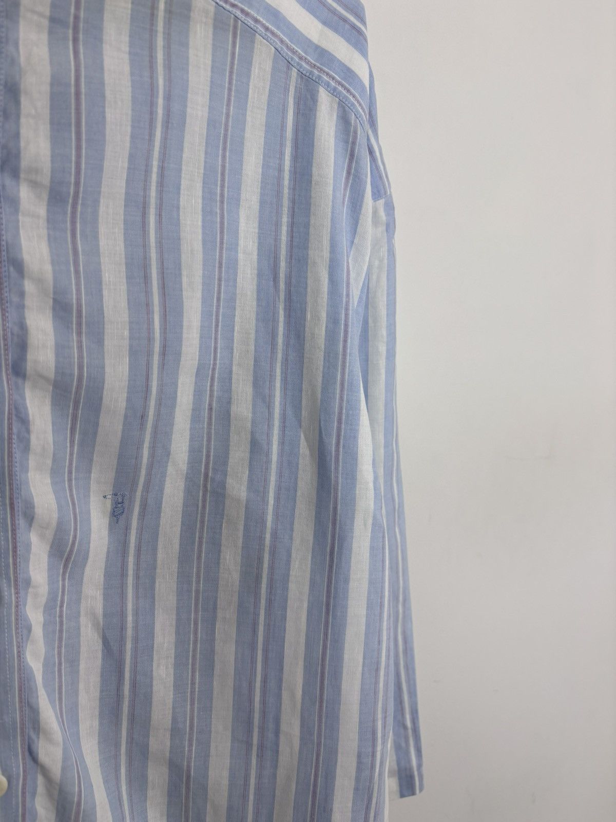 Trussardi Trussardi Vintage Women’s Blue Striped Long Sleeve Shirt Size L / US 10 / IT 46 - 6 Thumbnail