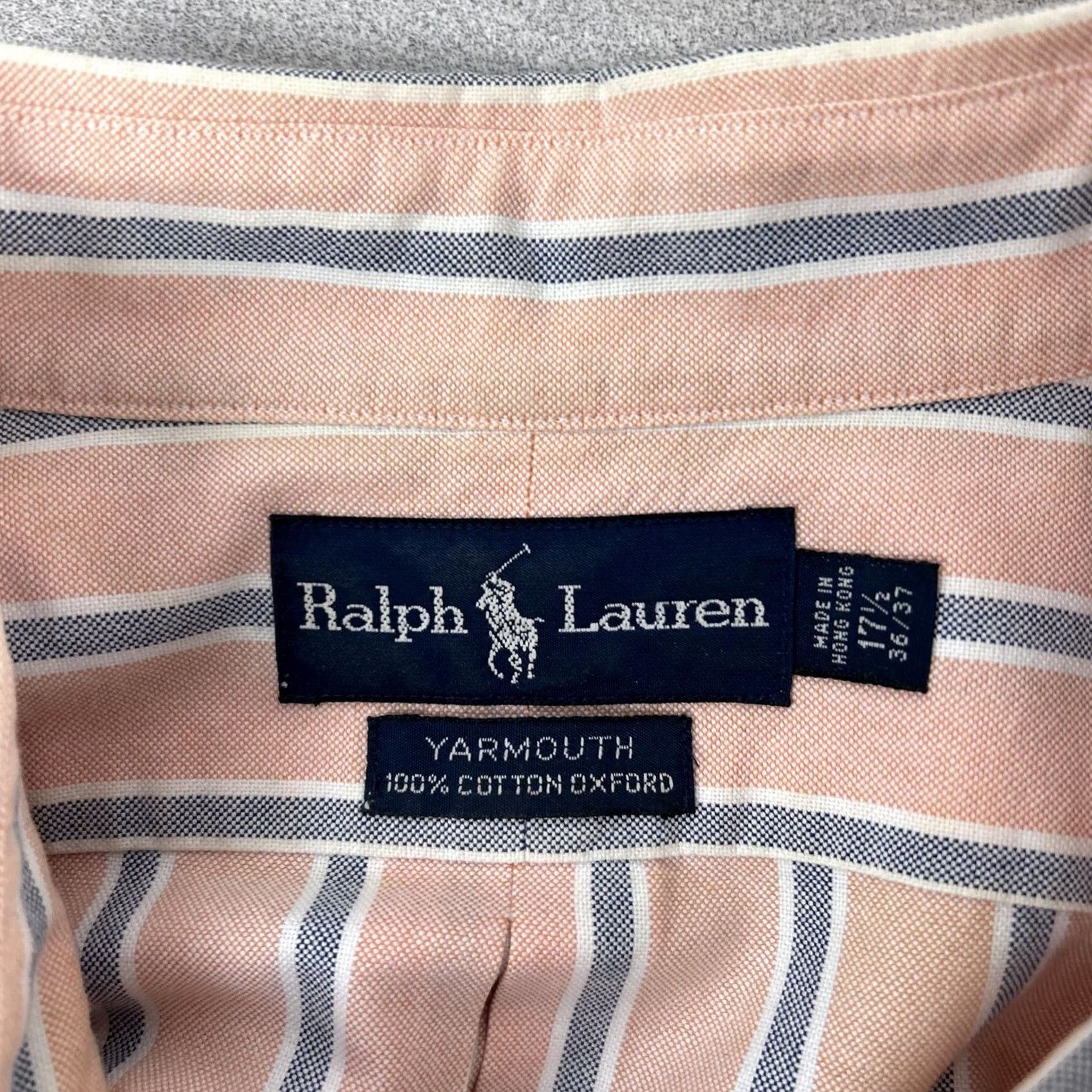 Ralph Lauren Ralph Lauren Shirt Mens 2XL Pink Blue Stripe Yarmouth Oxford Button-Down Size US XXL / EU 58 / 5 - 4 Thumbnail