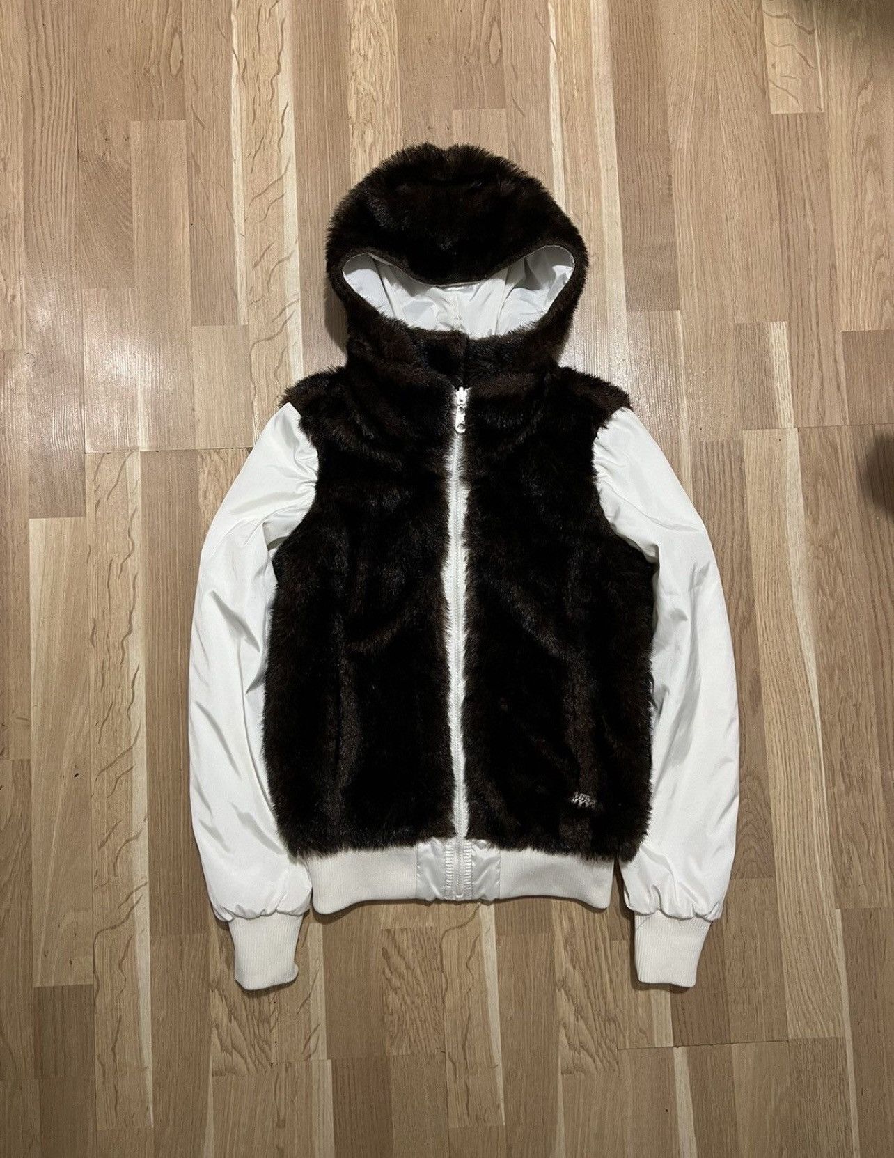 00s real fur jacket black opium archive