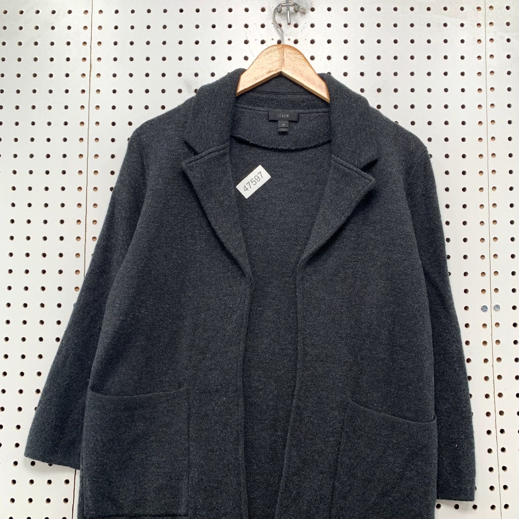 J.Crew J.CREW 100% Merino Wool Cardigan Sweater Womens XS Gray Open Front Business Work Shirt/Hoodie/Top Size XS / US 0-2 / IT 36-38 - 4 Thumbnail