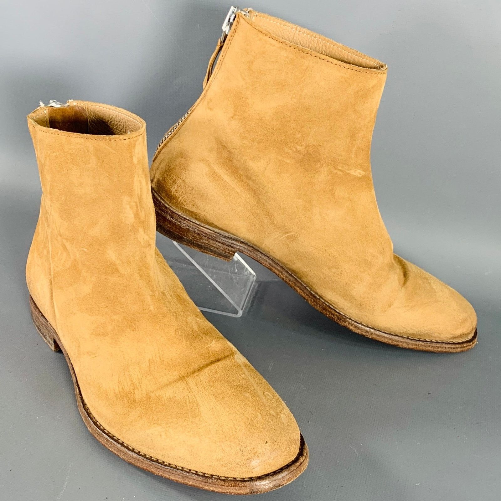 MoMA MOMA Size 7.5 Tan Suede Zip Up Ankle Boots Size US 7.5 / IT 37.5 - 1 Thumbnail