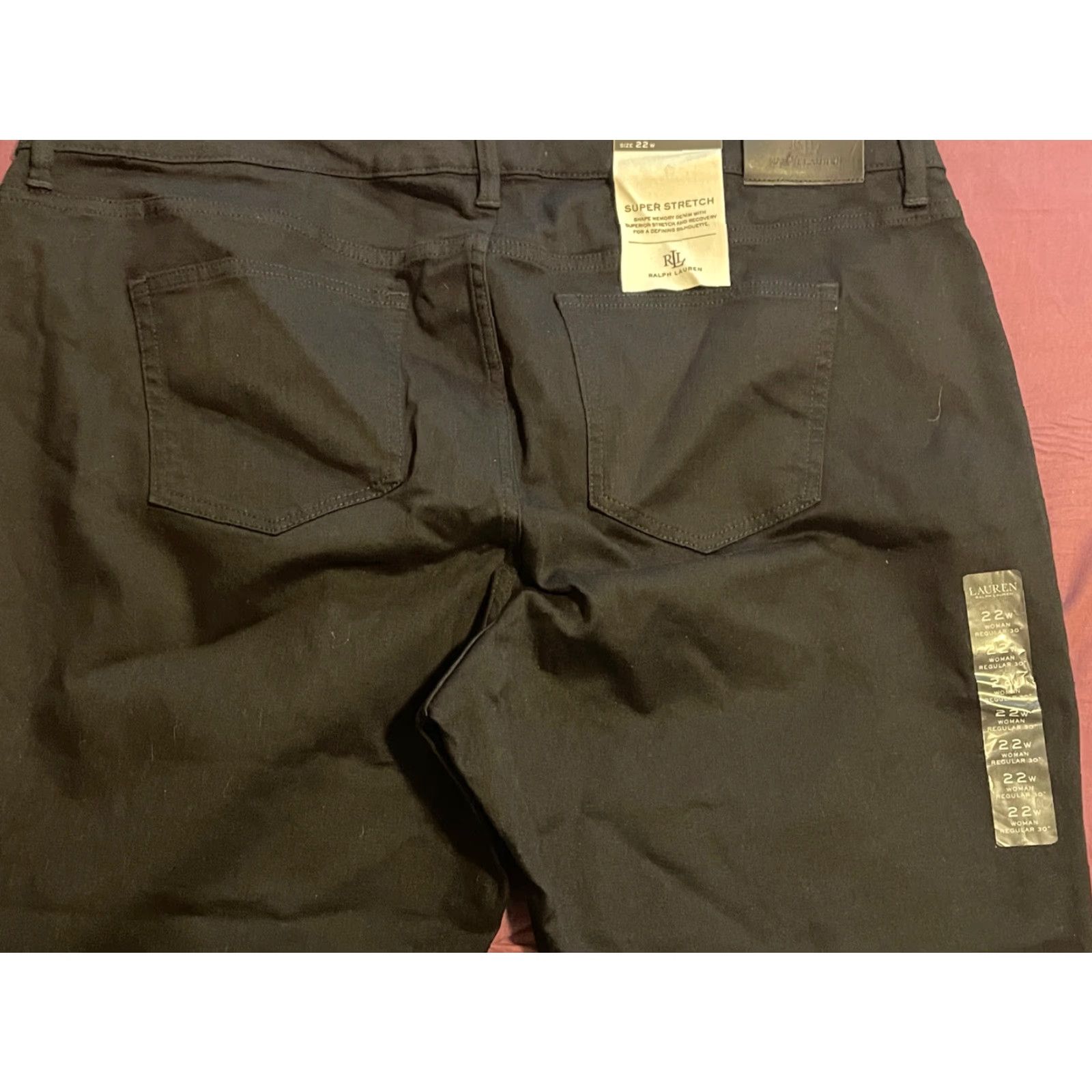 Ralph Lauren Polo Ralph Lauren Women's Black Mid-Rise Skinny Ankle Super Stretch Jeans Sz 22 Size 27" / US 4 / IT 40 - 4 Thumbnail