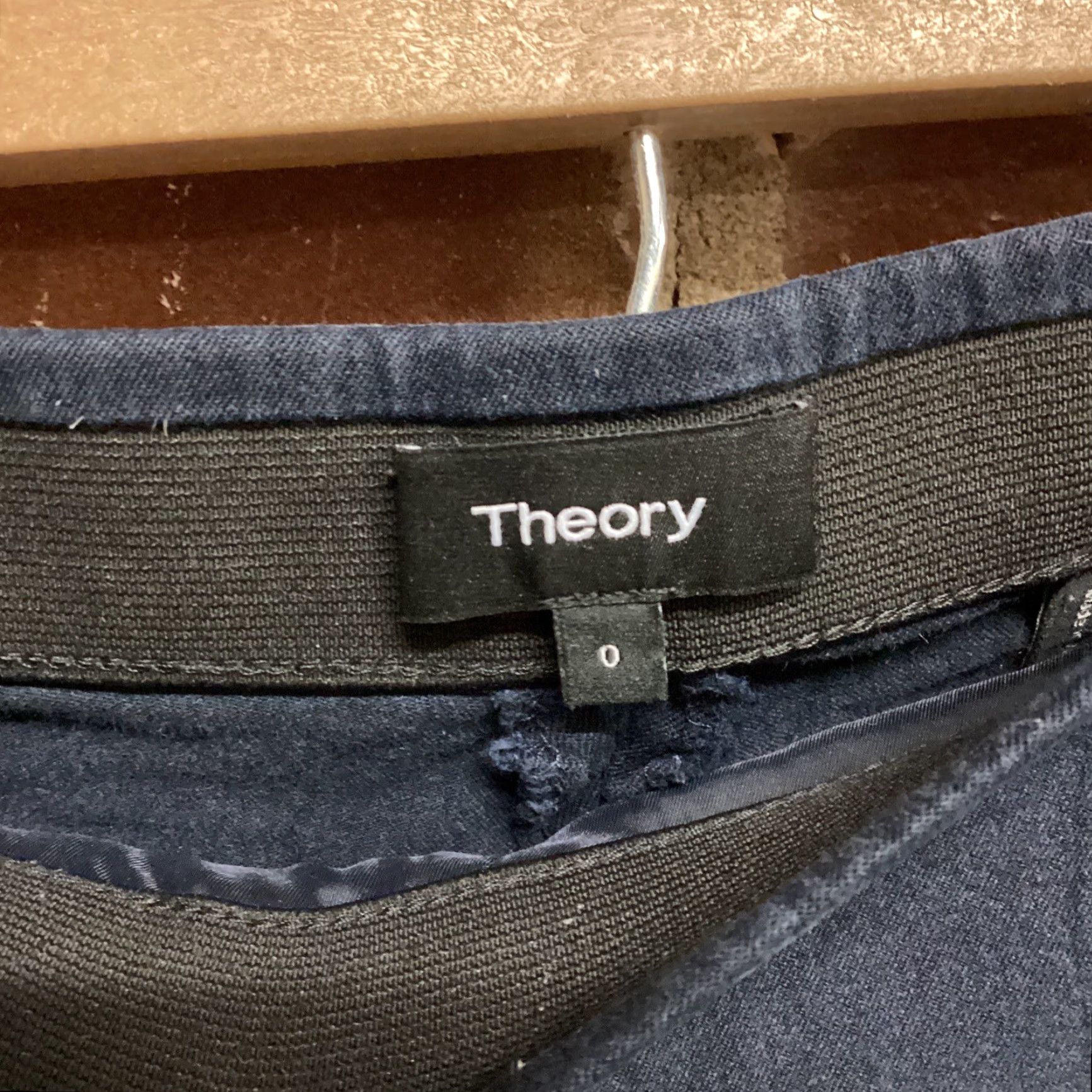 Theory Theory Womens Stretch Pants Blue Size 0 Casual Business Ankle 22in Inseam Womens Styles Size 25" / US 0 / IT 36 - 3 Thumbnail